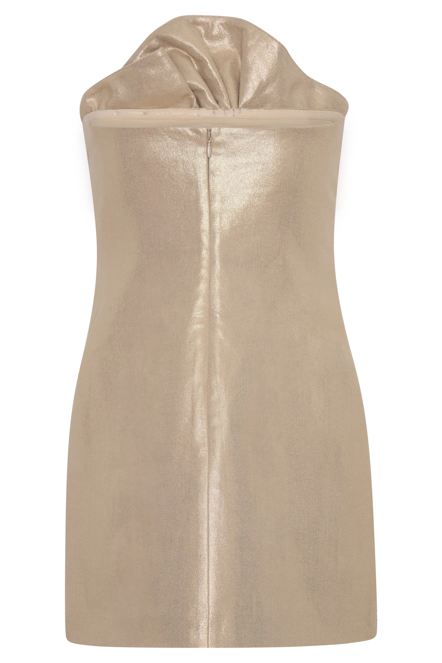 Annette Linen Mini Dress - Gold