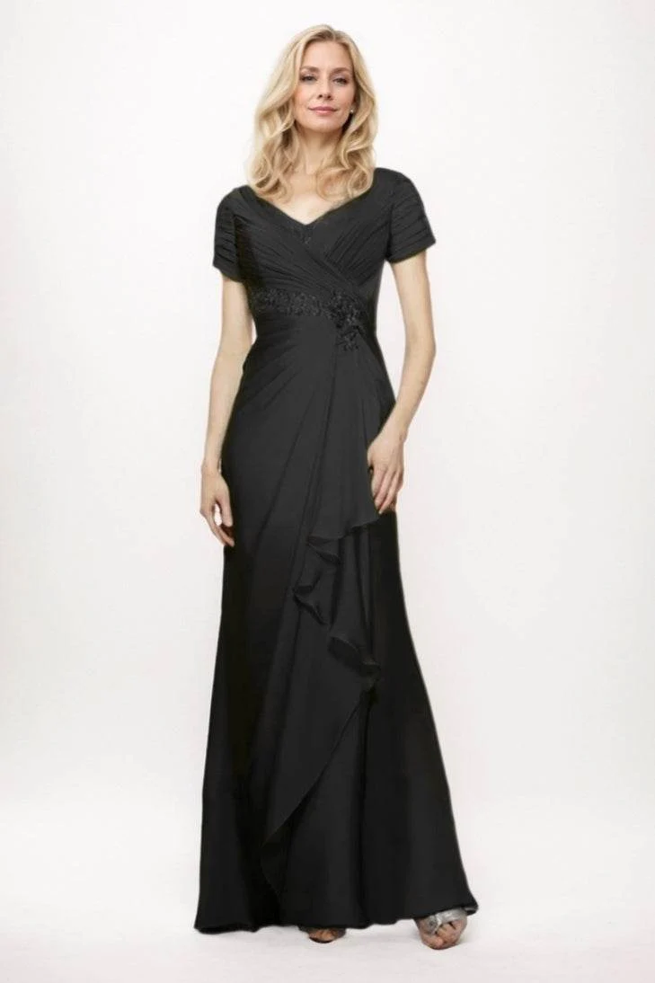 Sheath-Column Maxi Chiffon Mother Of The Bride Dress CM0277