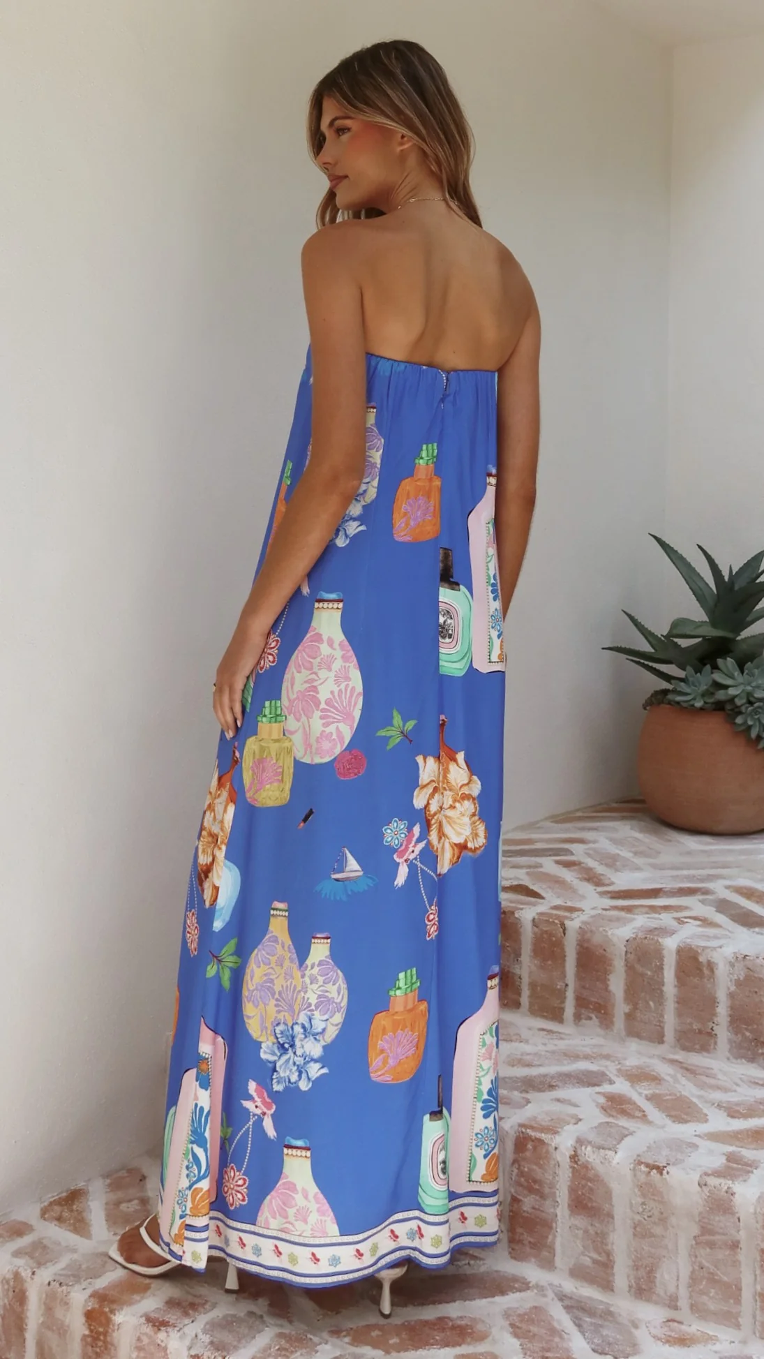 Elida Strapless Maxi Dress - Perfume Dreams