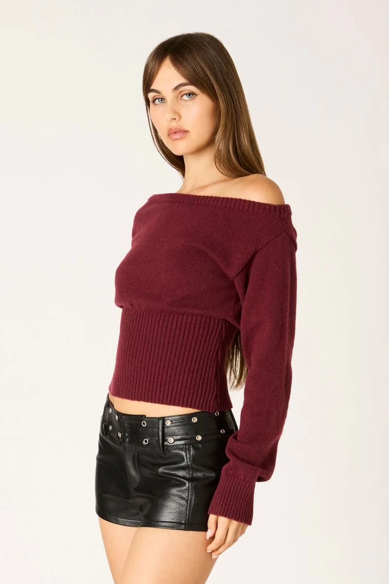 Off-Shoulder Sweater Top