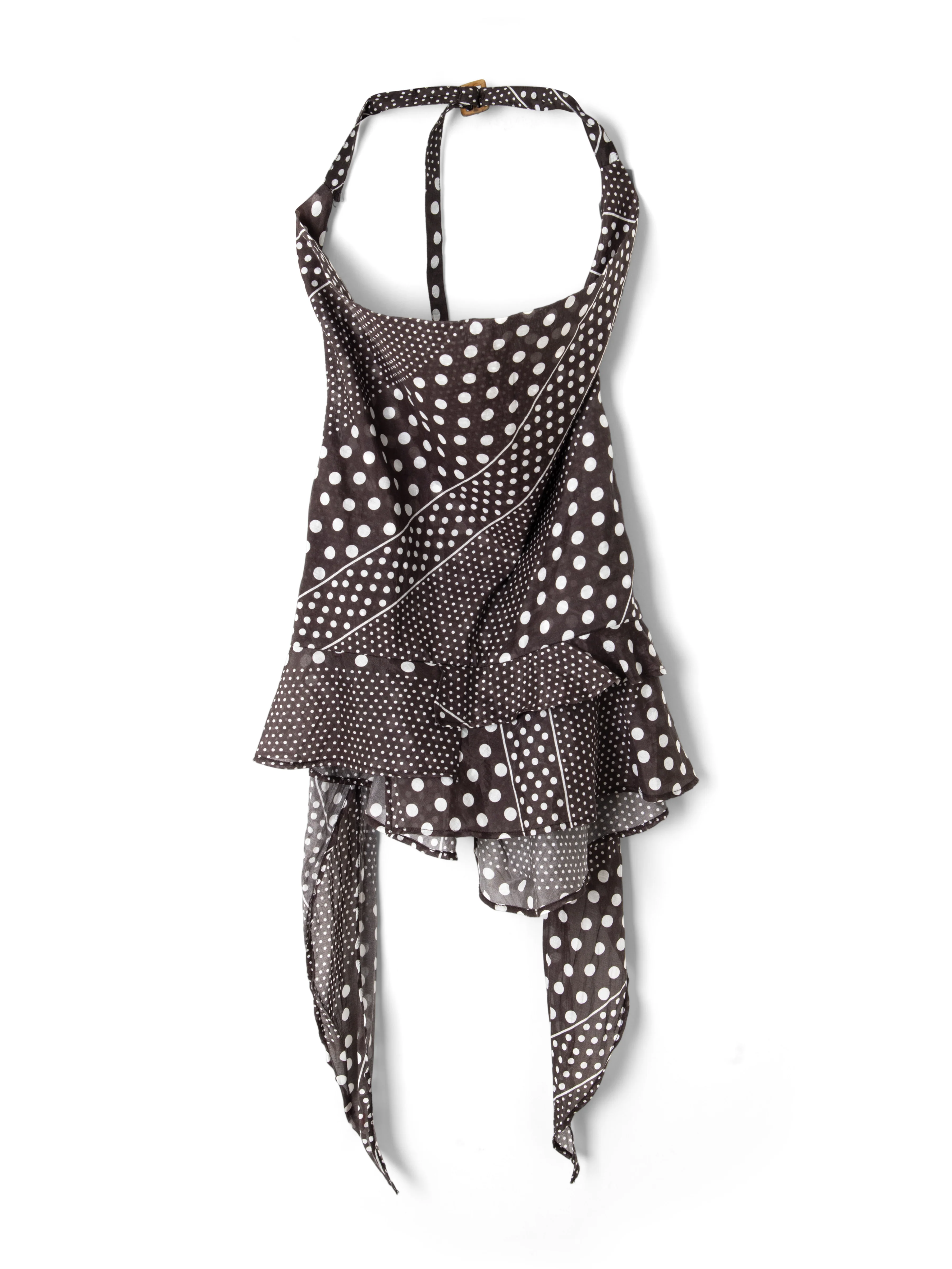 Leandra Halter Cami - Dark Brown Stripe Spot
