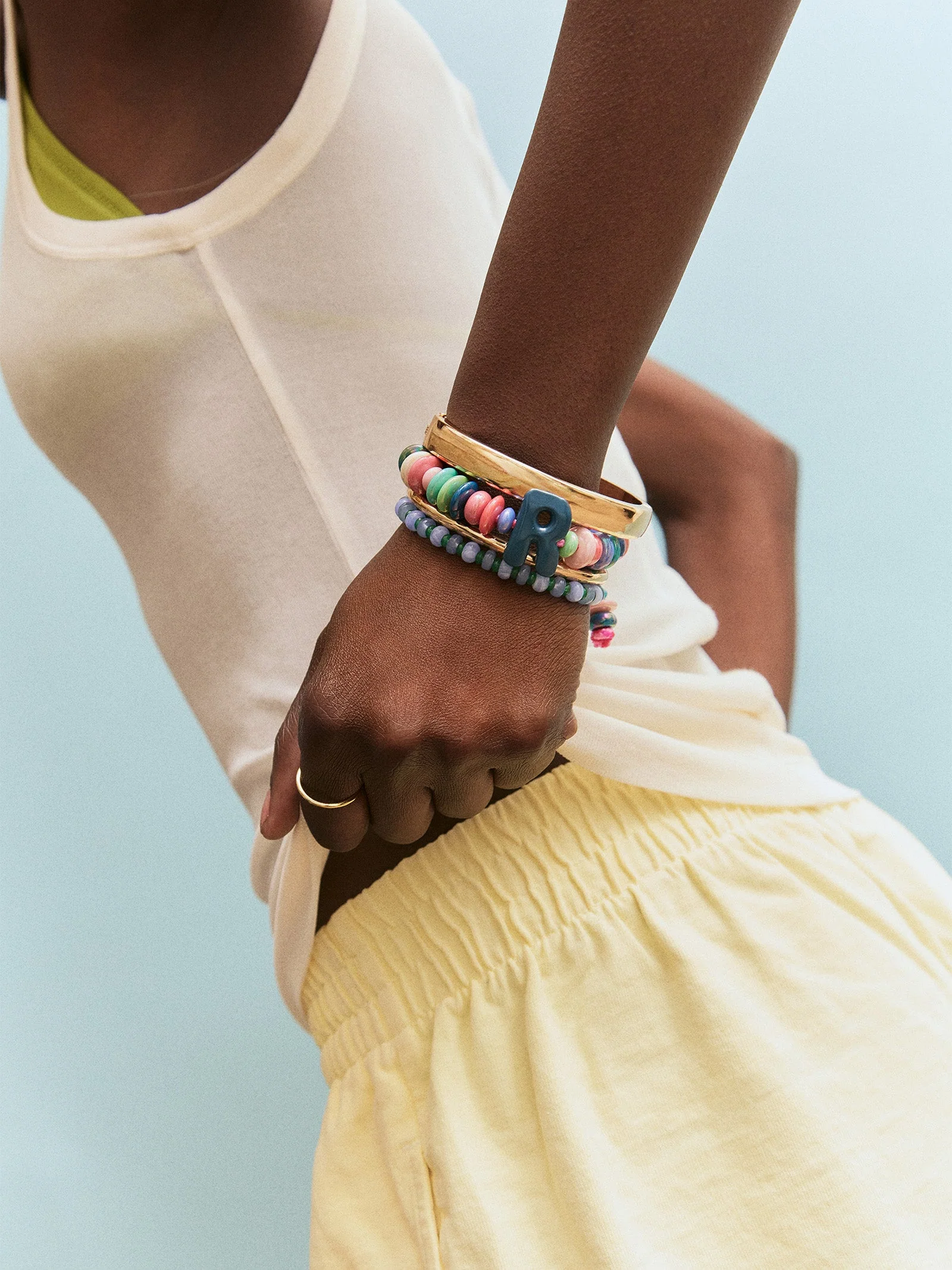Make Waves Initial Bracelet - Multi/Navy