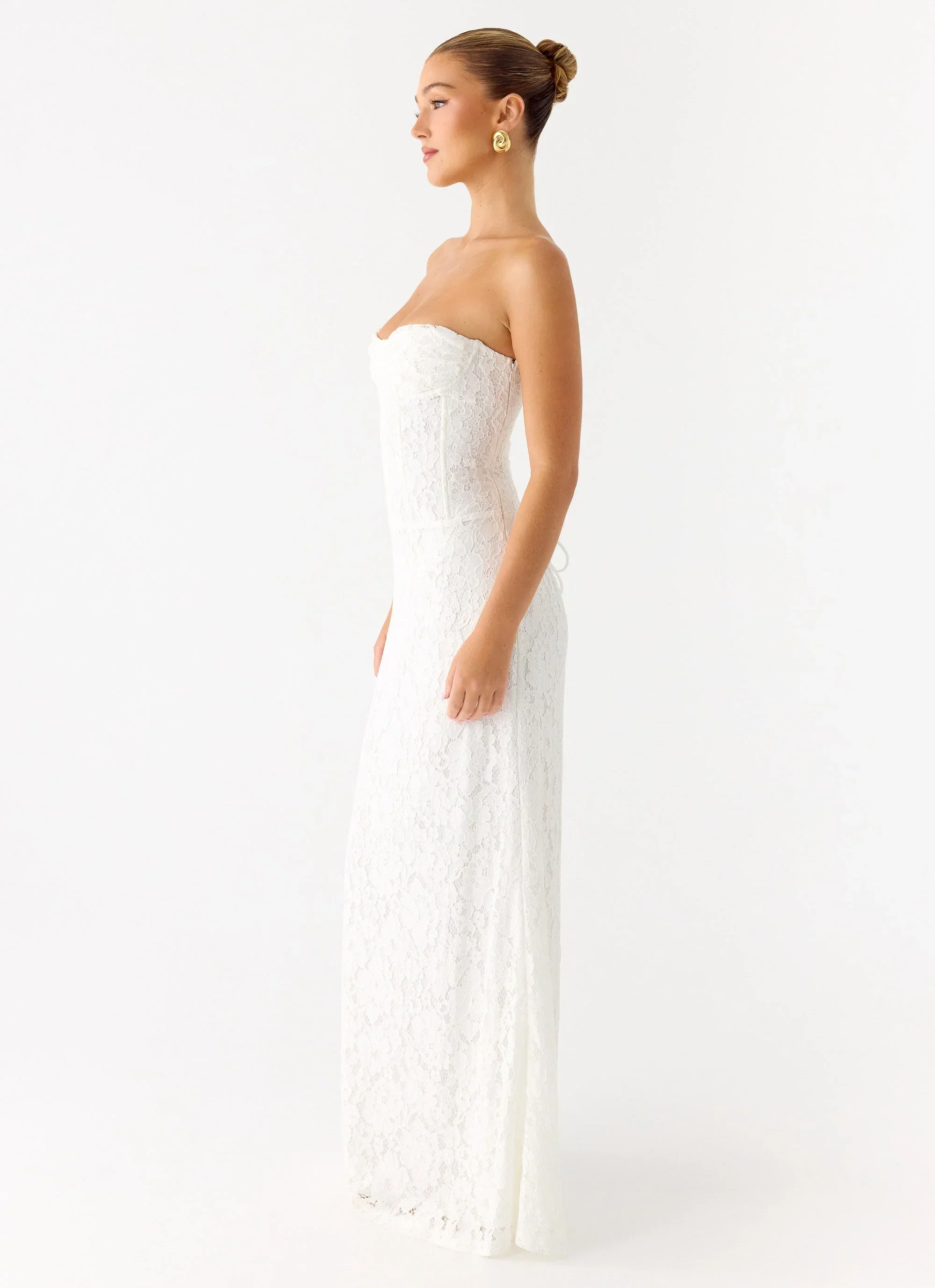 Already Know Lace Maxi Dress - White - luluinthesky