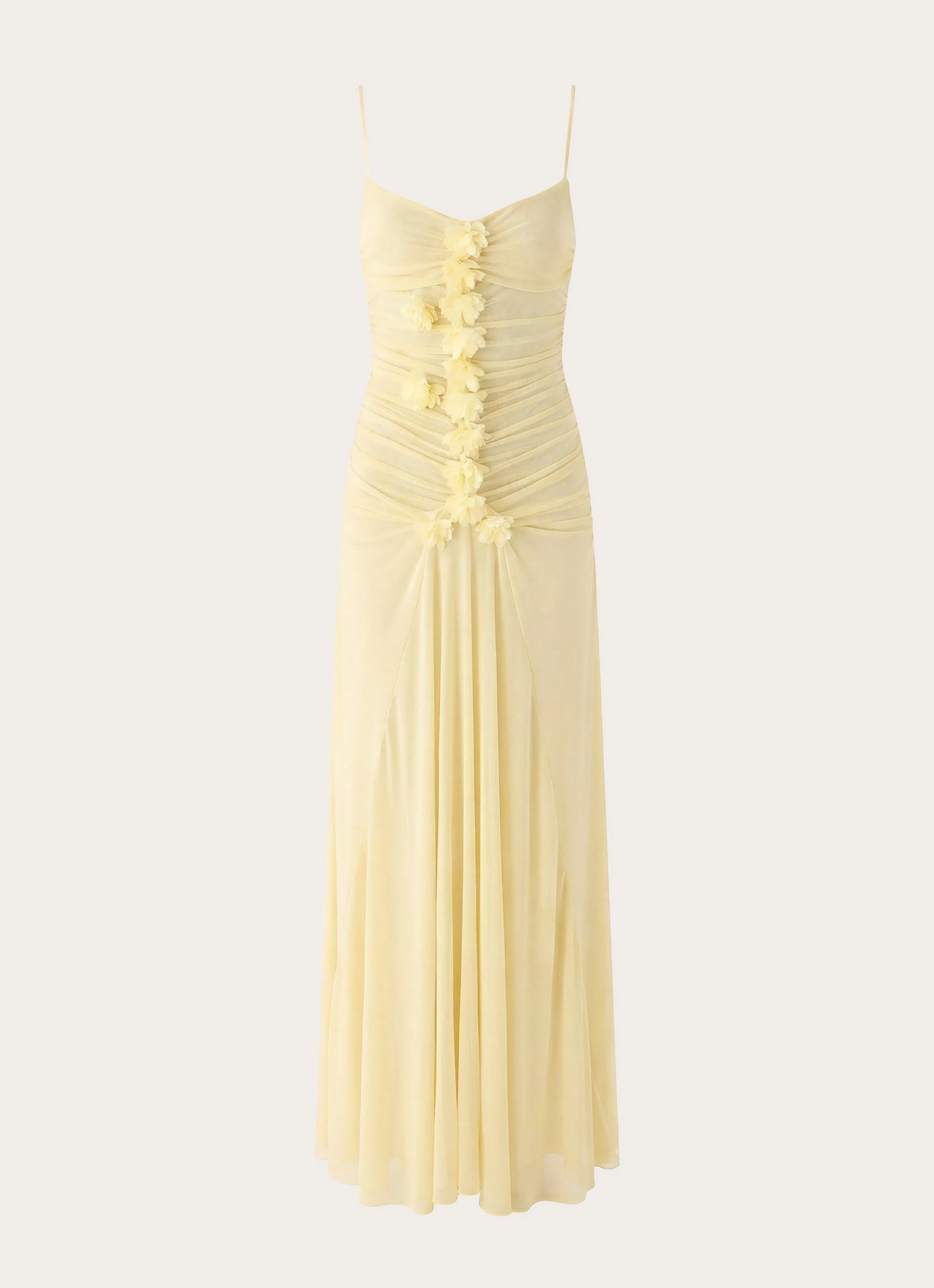 Marcia Flower Maxi Dress - Yellow - luluinthesky