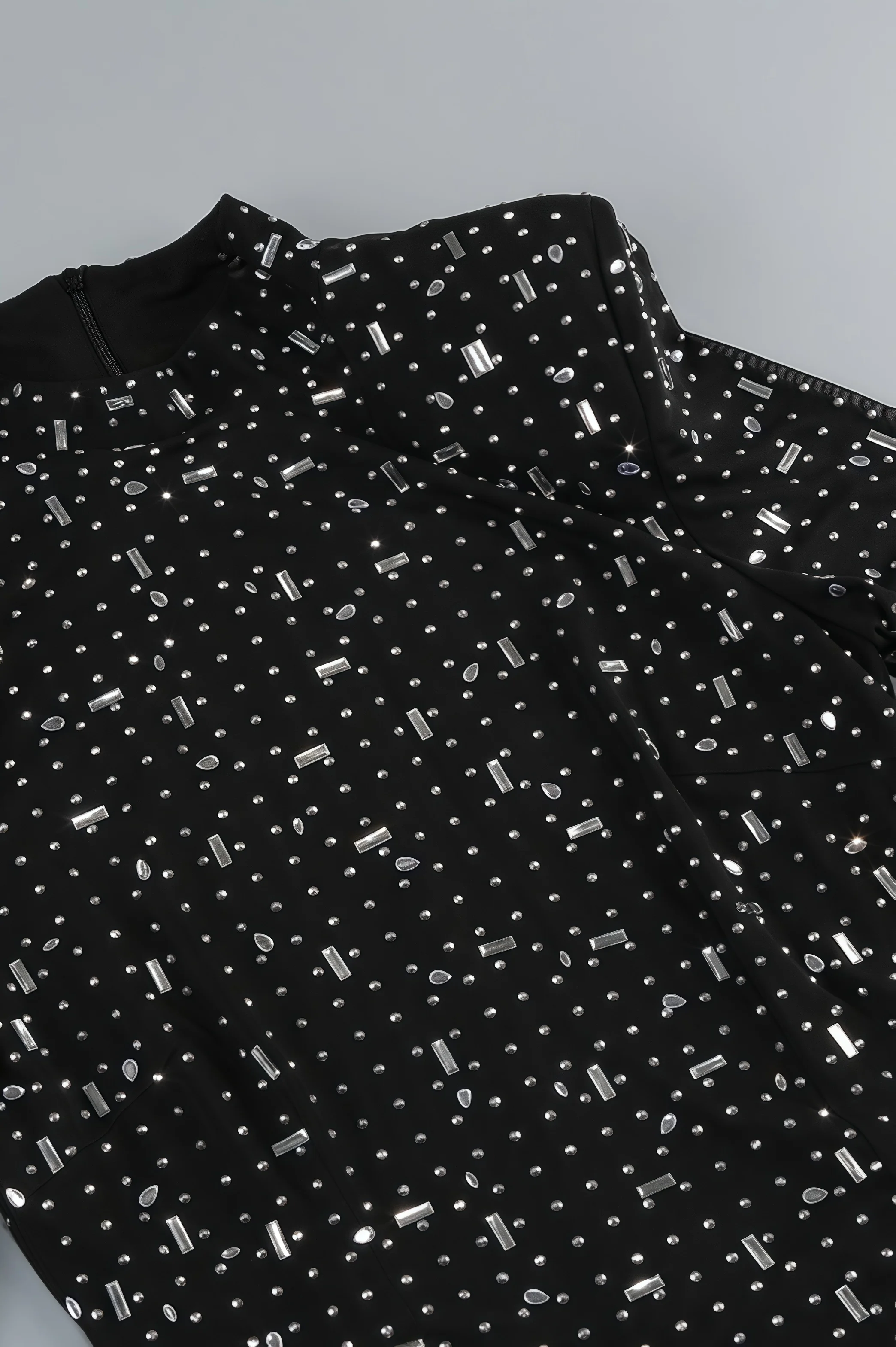 Roisea Long Sleeve Rhinestone Maxi Dress