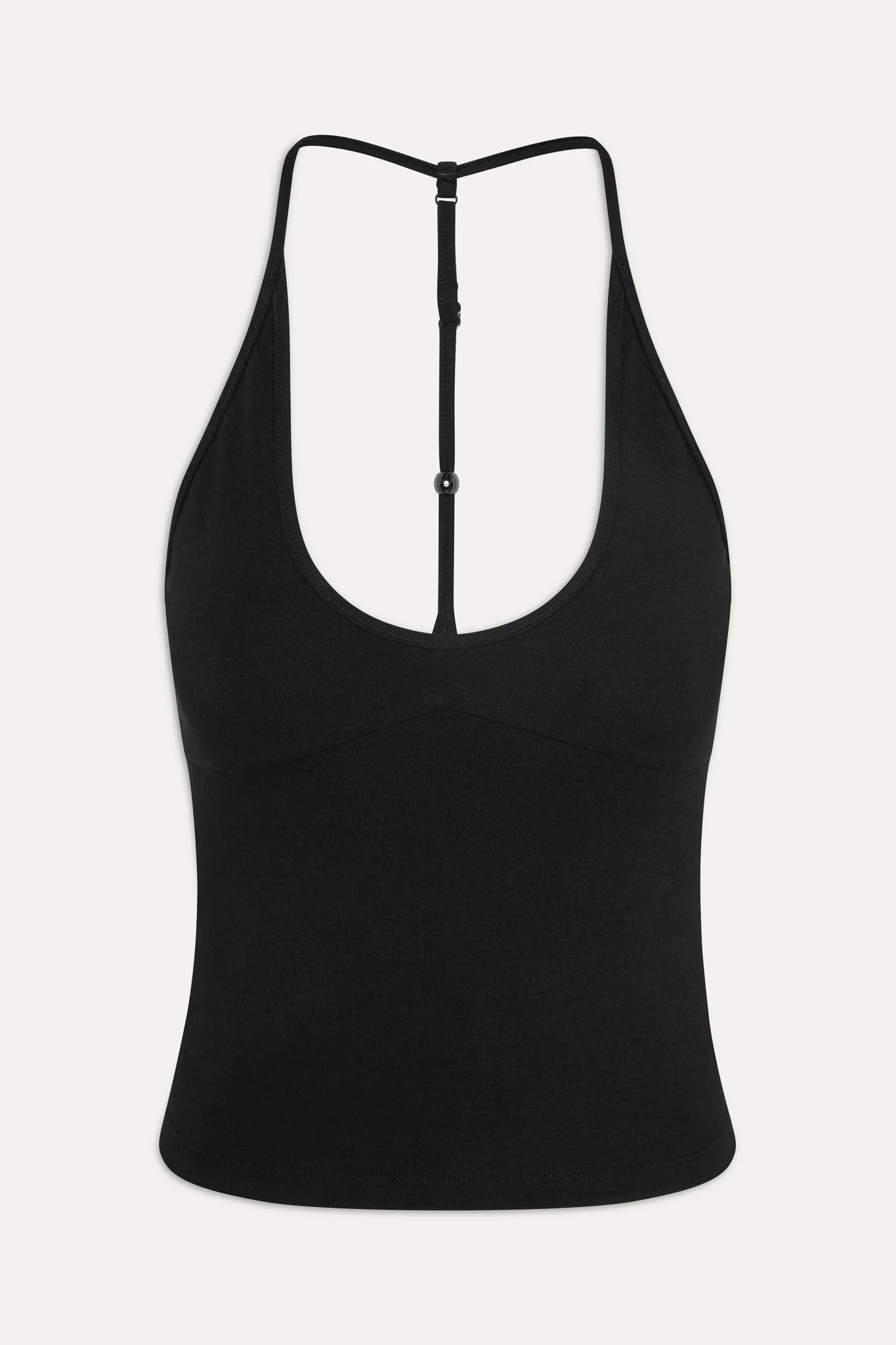 x JENNIE Chantal Cotton Halter Top - Black