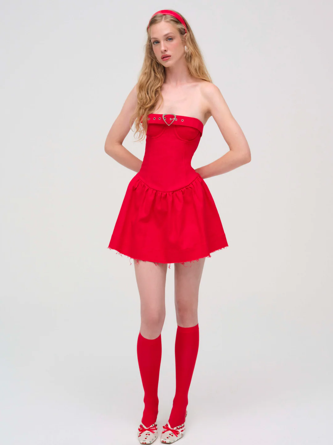 Lipstick Denim Mini Dress
