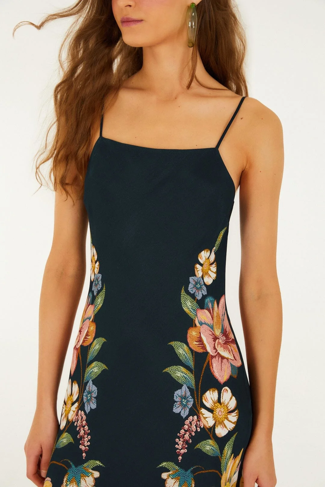 Dark Blue Maira Floral Maxi Dress