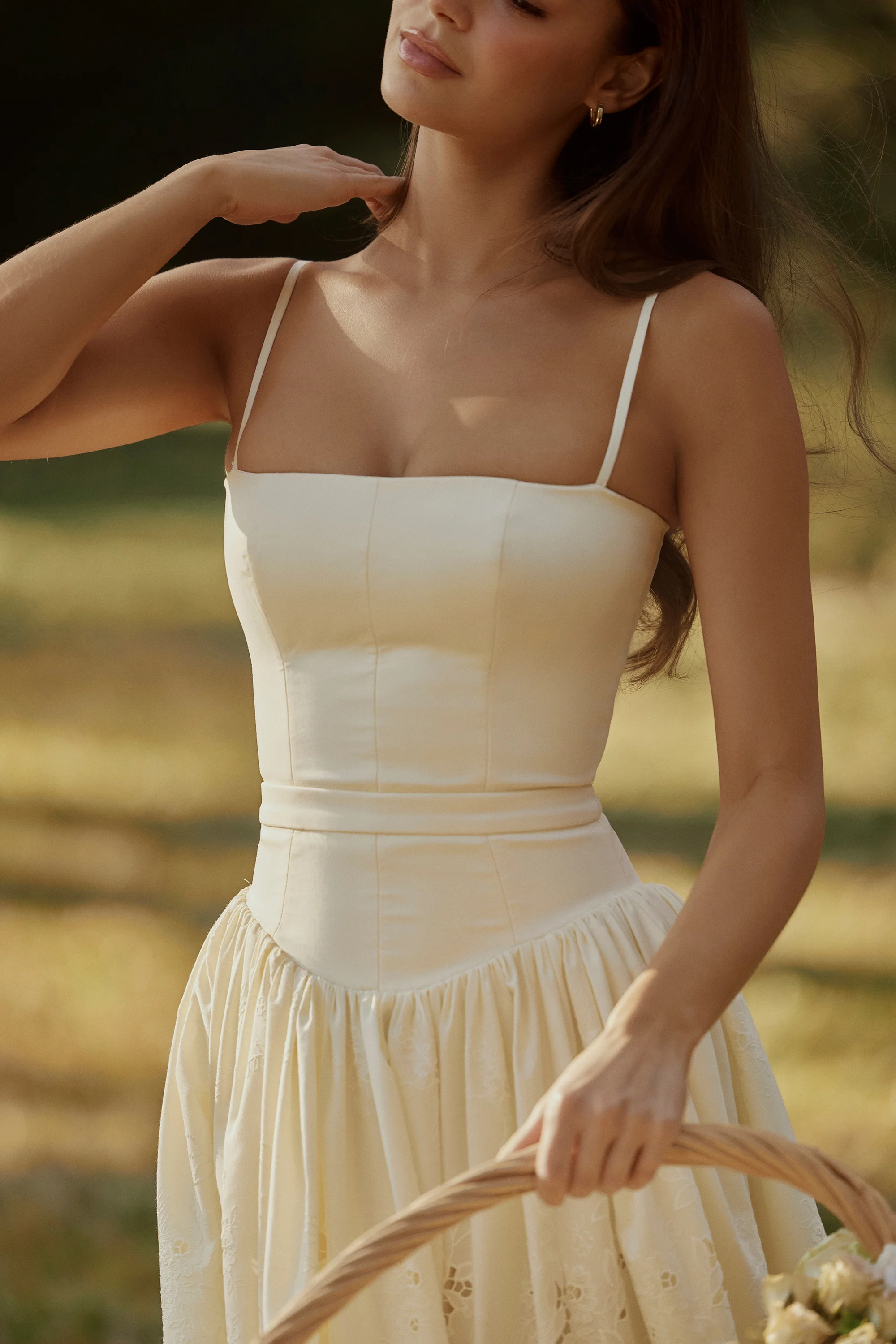 lemon custom lace + broderie anglaise midi sundress - luluinthesky