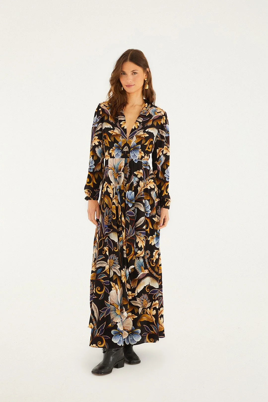Black Snake Garden  Maxi Dress