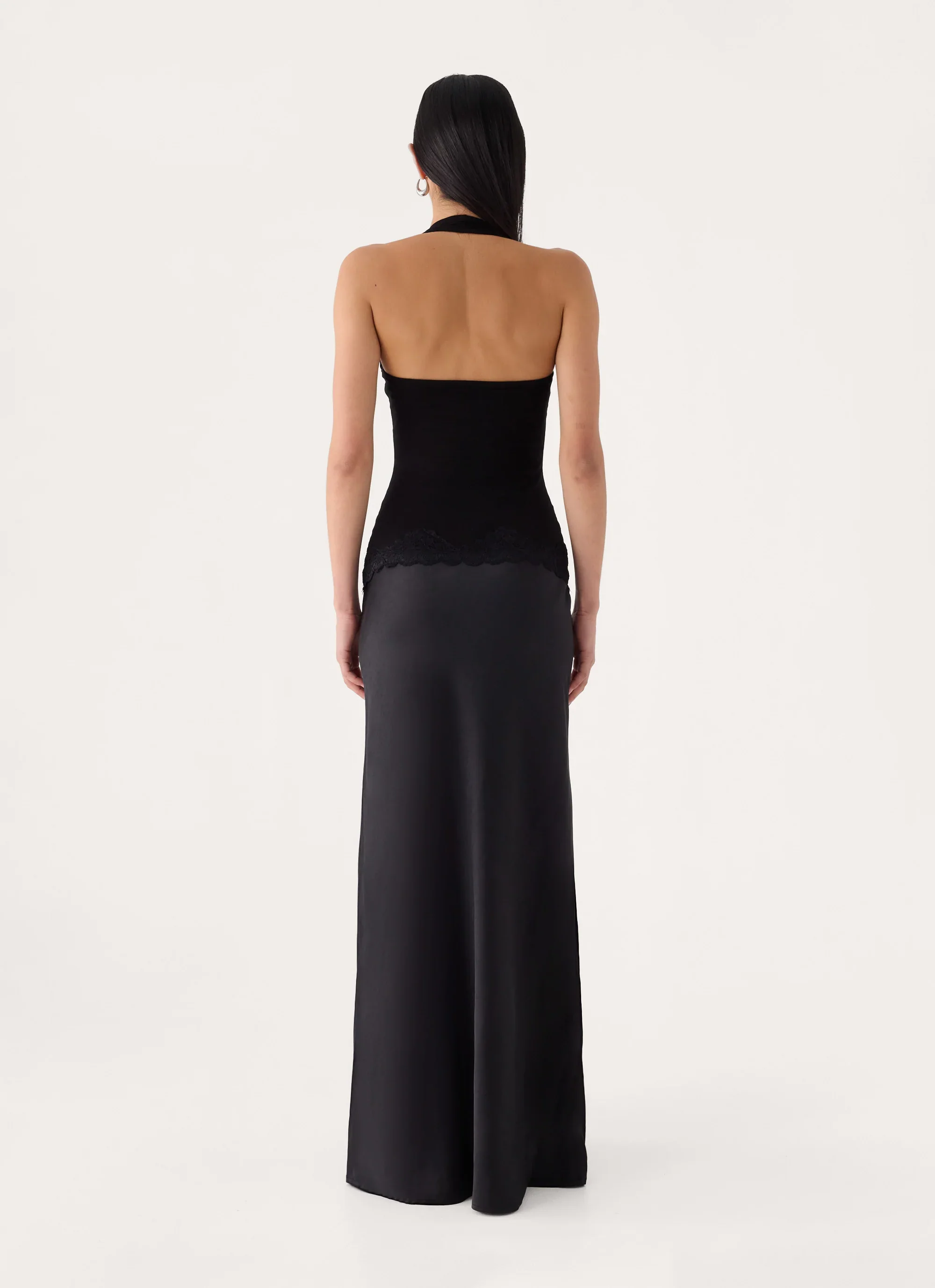 Emika Halter Maxi Dress - Black
