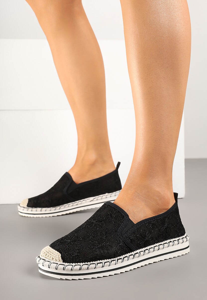 Beżowe Espadryle z Ozdobną Plecionką Eranoria