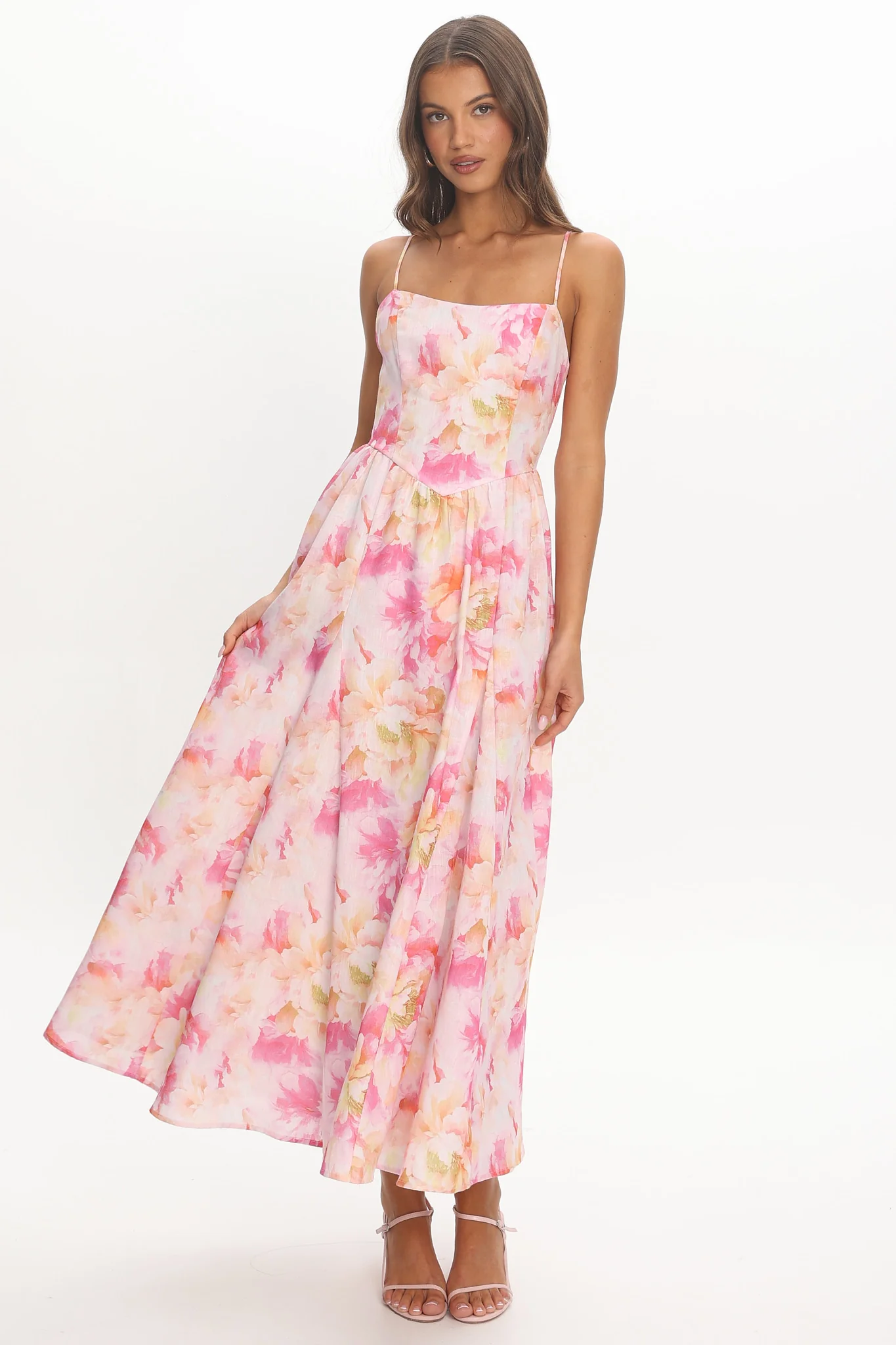 Avelisse Scoop Midi Dress Pink