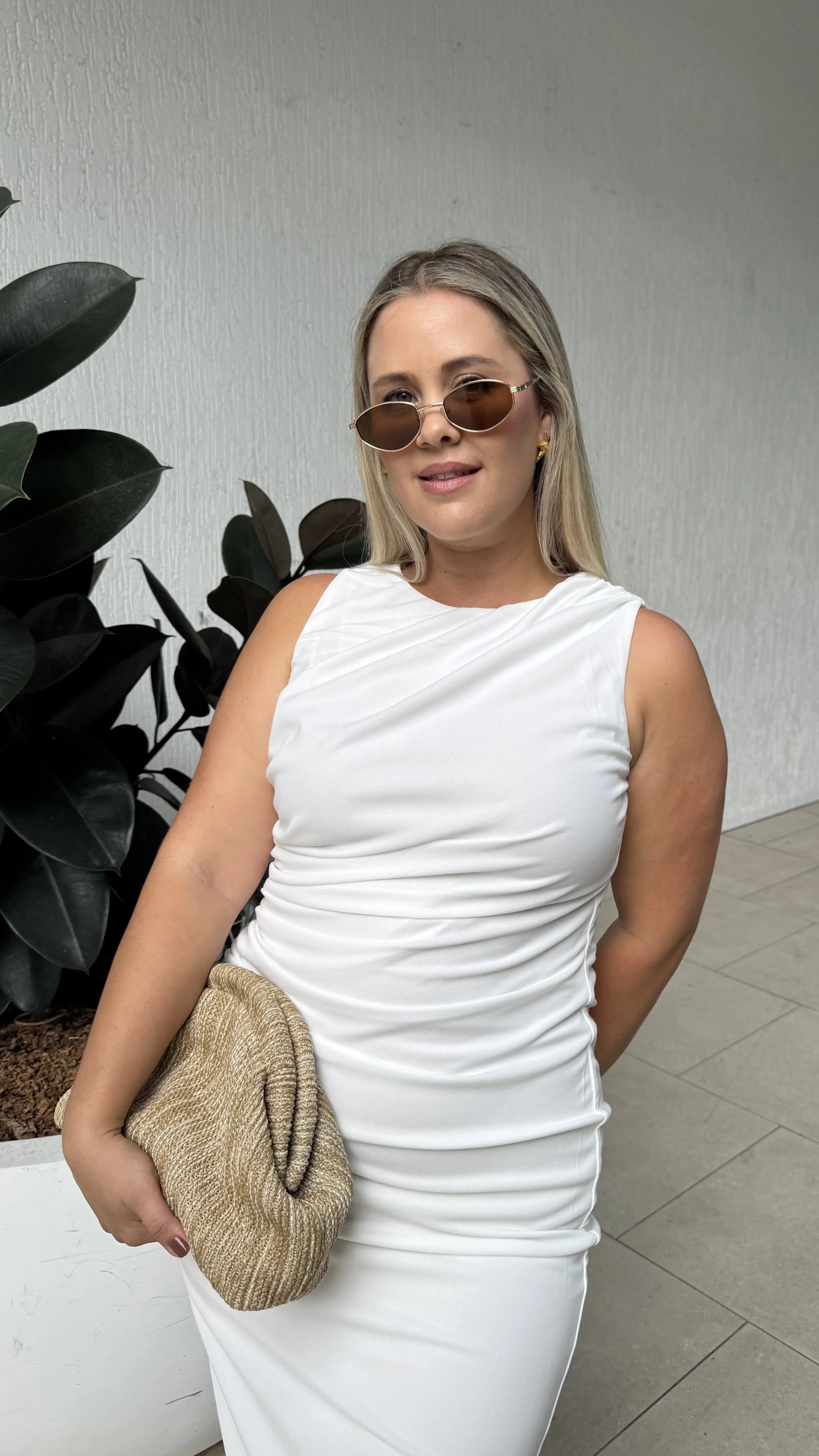 Sarsha Boatneck Maxi Dress - White - luluinthesky