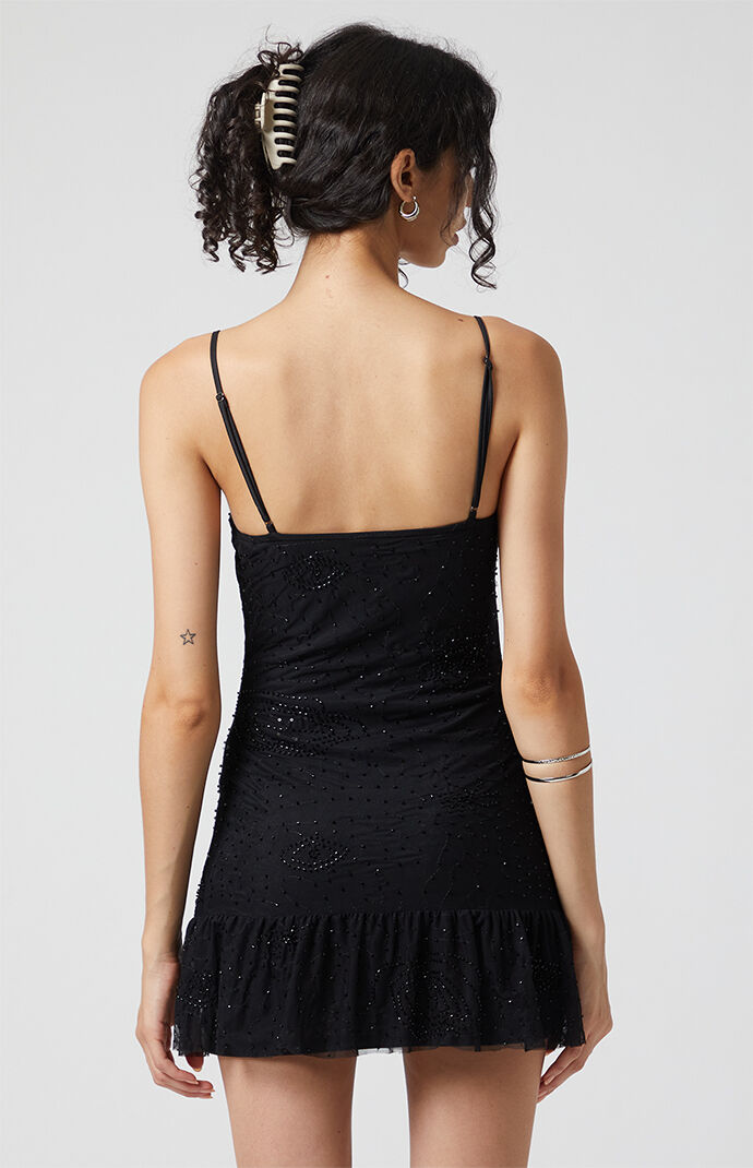 LA Hearts Trim V-Neck Babydoll Dress