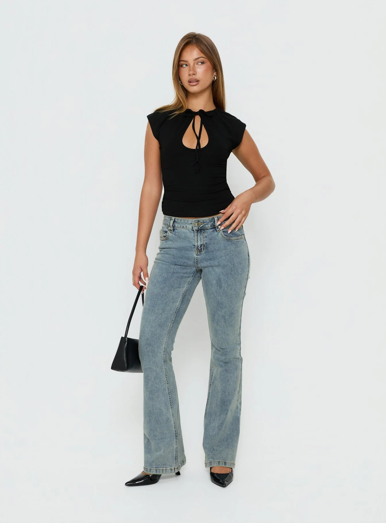 Bethany Low Rise Bootleg Jeans Ice Wash