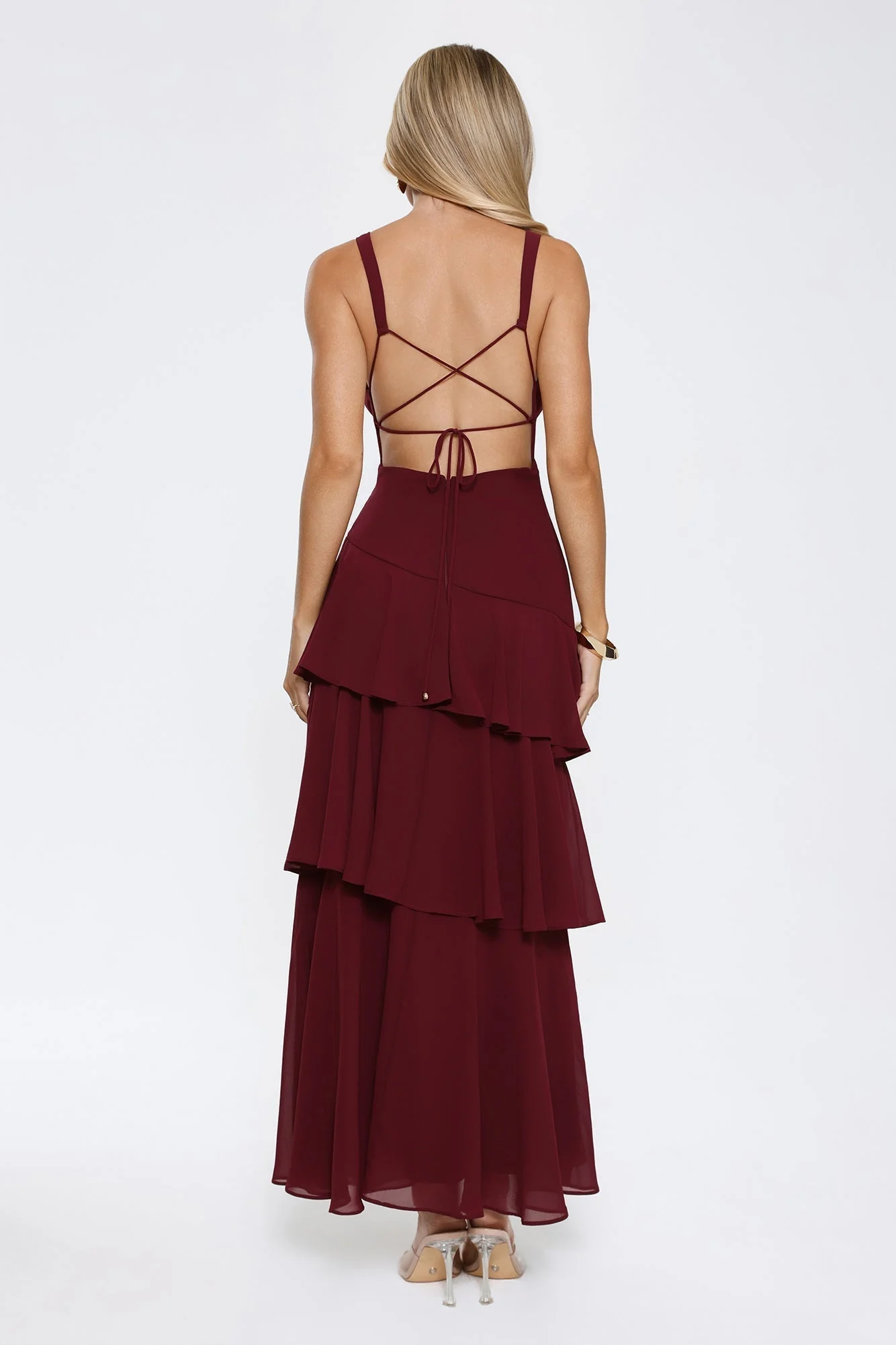 Happy Vibes Maxi Dress Wine - luluinthesky