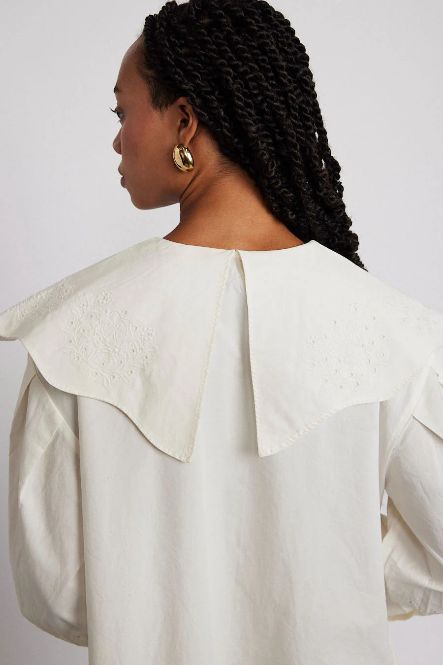mimi mini dress - off white broderie - luluinthesky
