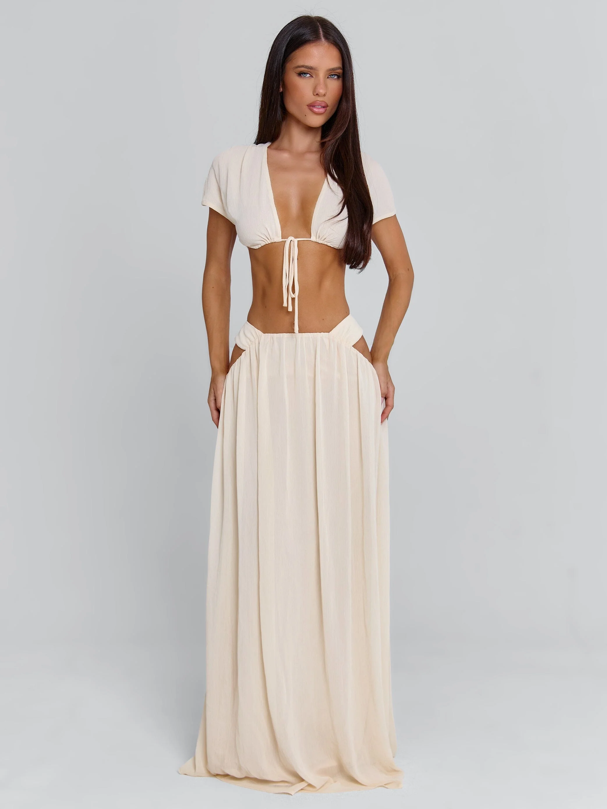 Soleia Maxi Skirt Cream