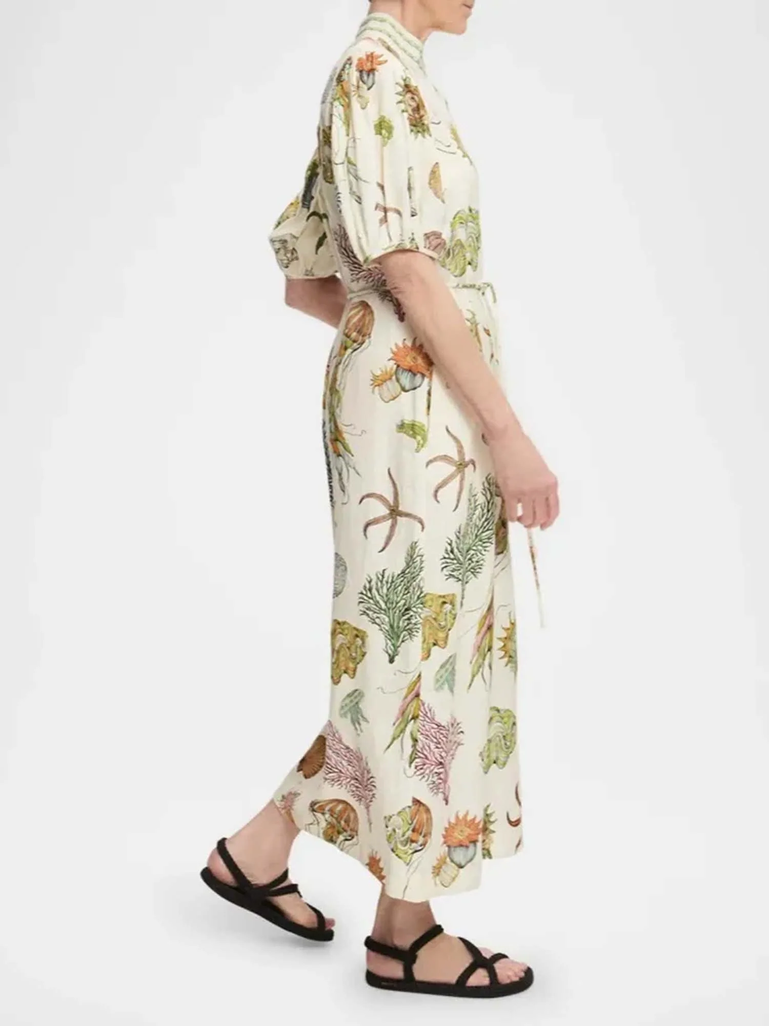 Sea Breeze Sheer Midi Dress