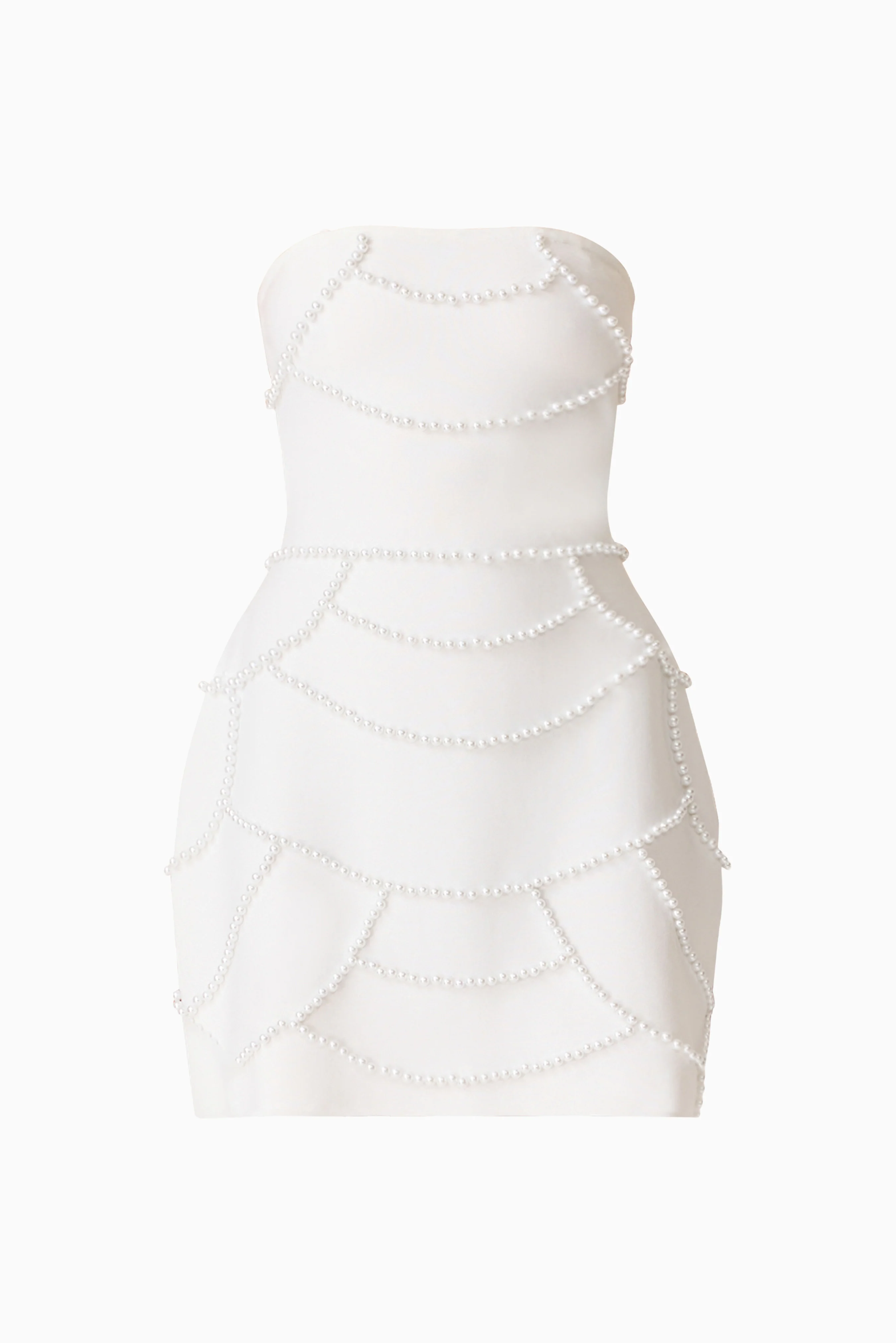 Lucine Strapless Mini Dress in White