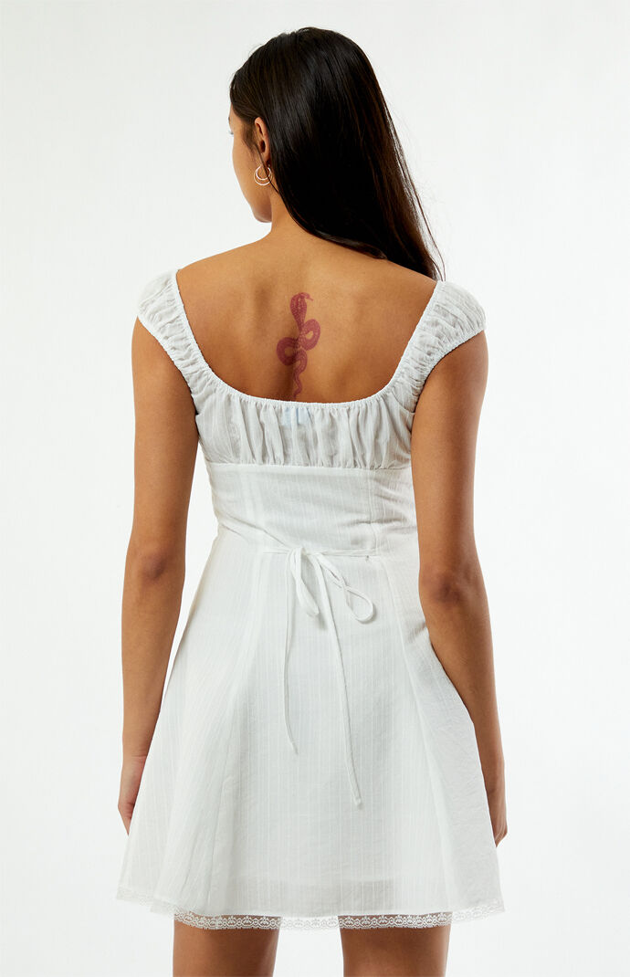 Your Favorite Maggie Tie Front Ruched Mini Dress