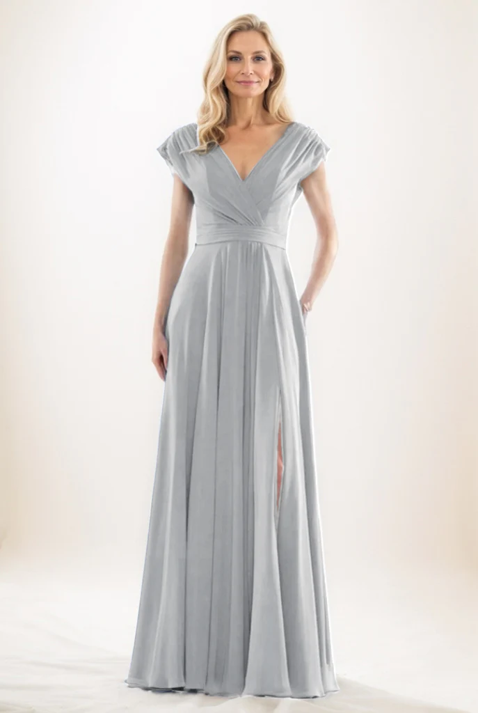 A-Line Maxi Chiffon Mother Of The Bride Dress CM0290