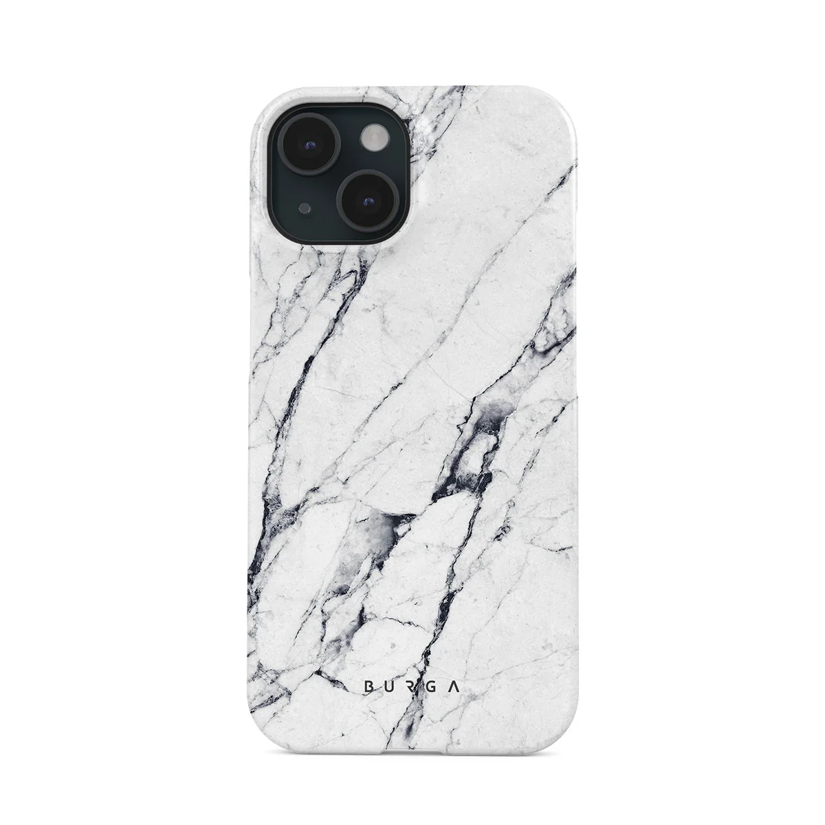 Satin White - Marble iPhone 15 Plus ケース