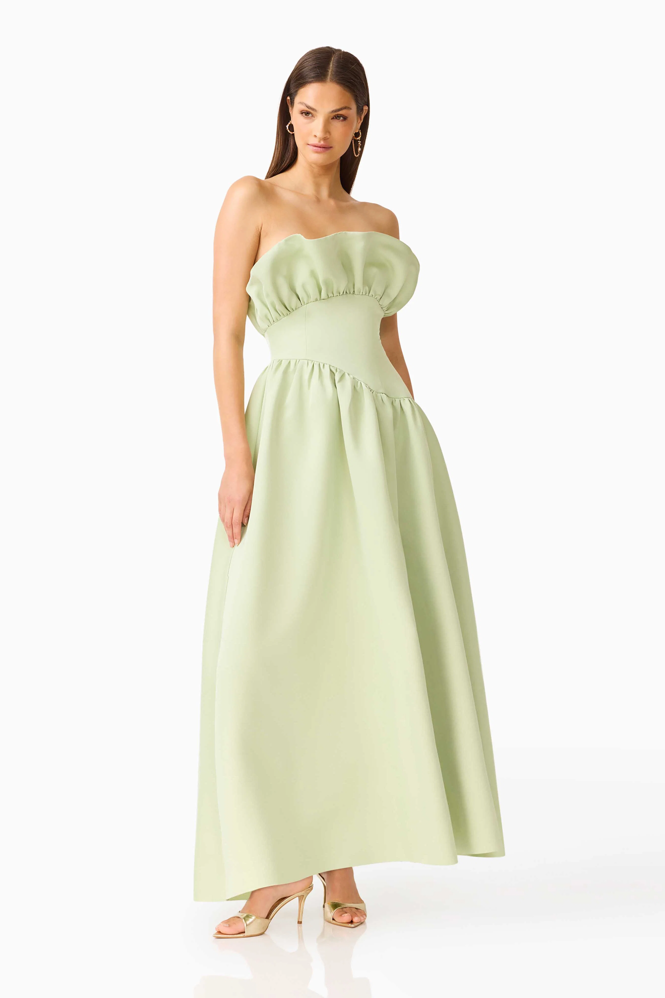 Laurel Sleeveless Maxi Dress in Sage Green