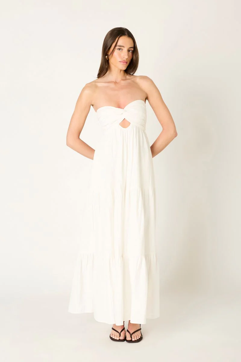 Strapless Tiered Maxi Dress