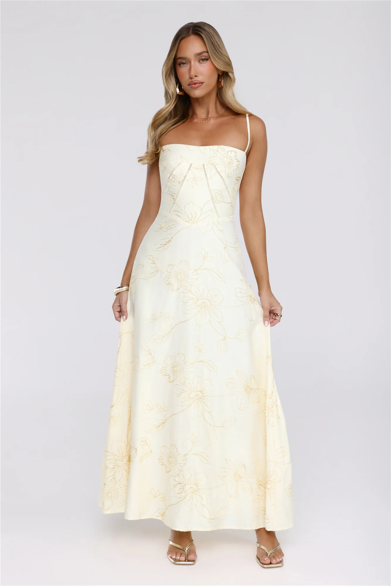 Sundown Siren Maxi Dress Yellow