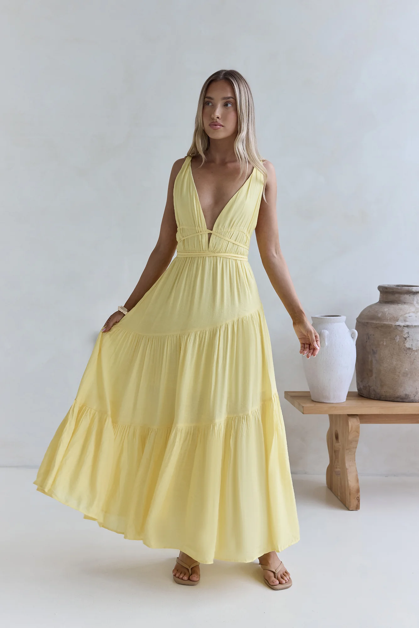 Pure Delights Maxi Dress Yellow