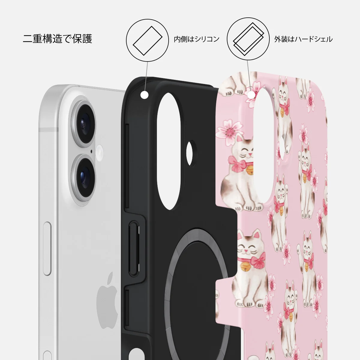 Maneki Neko - iPhone 16 ケース