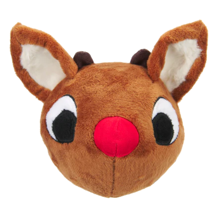 Reindeer Games™ Rudolph® Durable Super Chewer Enrichment + 2-in-1 Rip and Reveal Dog Toy