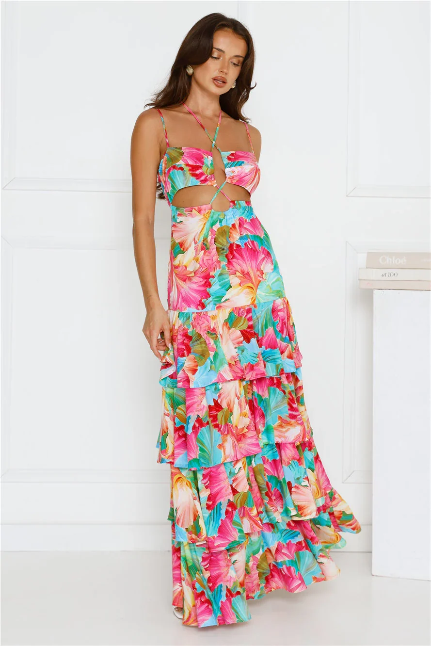 Fiesta In Paradise Maxi Dress Floral