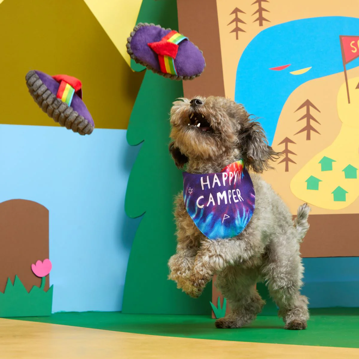 Bandana-Rama Yip Flops & Bandana Plush Multi-Part Dog Toy