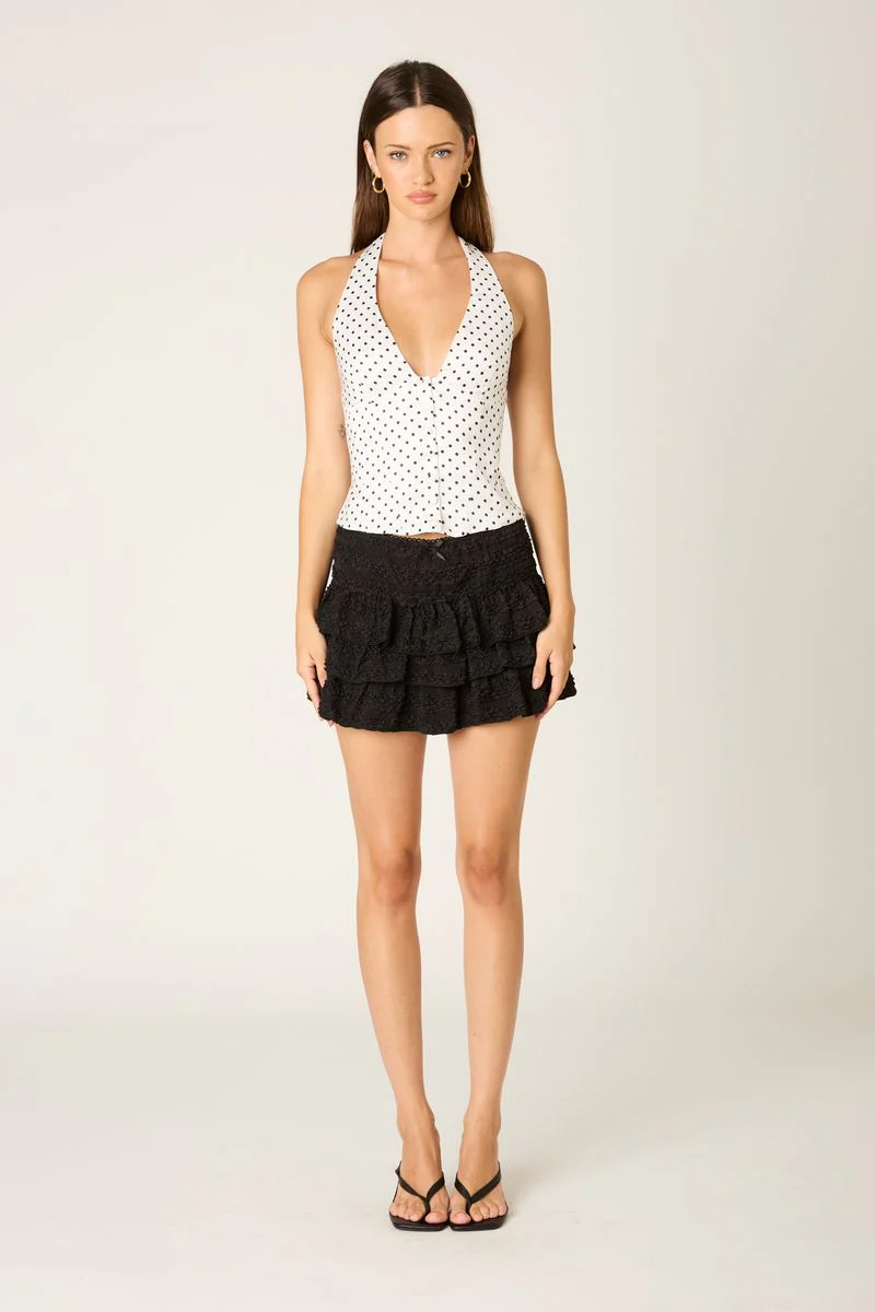 Tiered Ruffle Mini Skirt