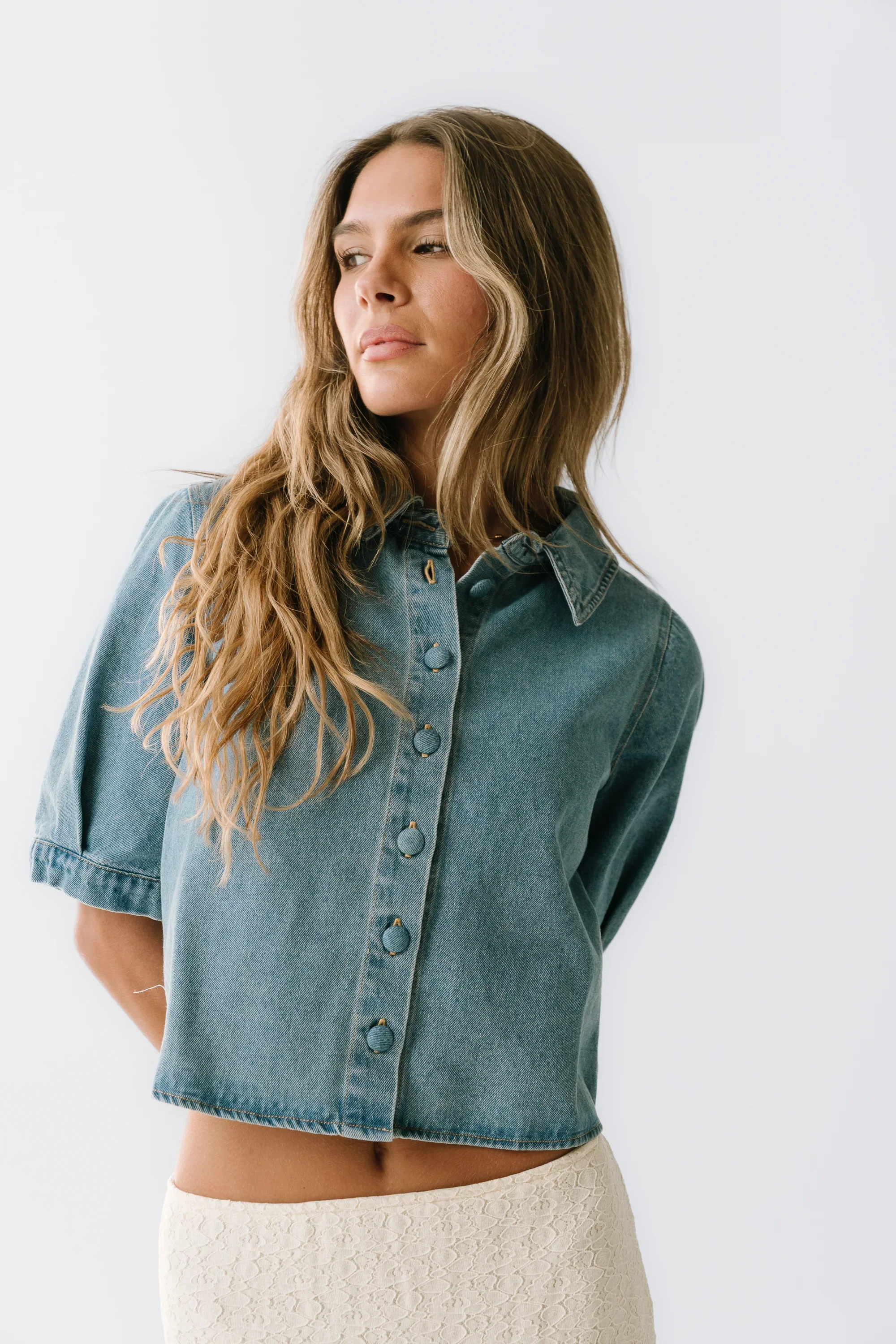 Betty Denim Button Up