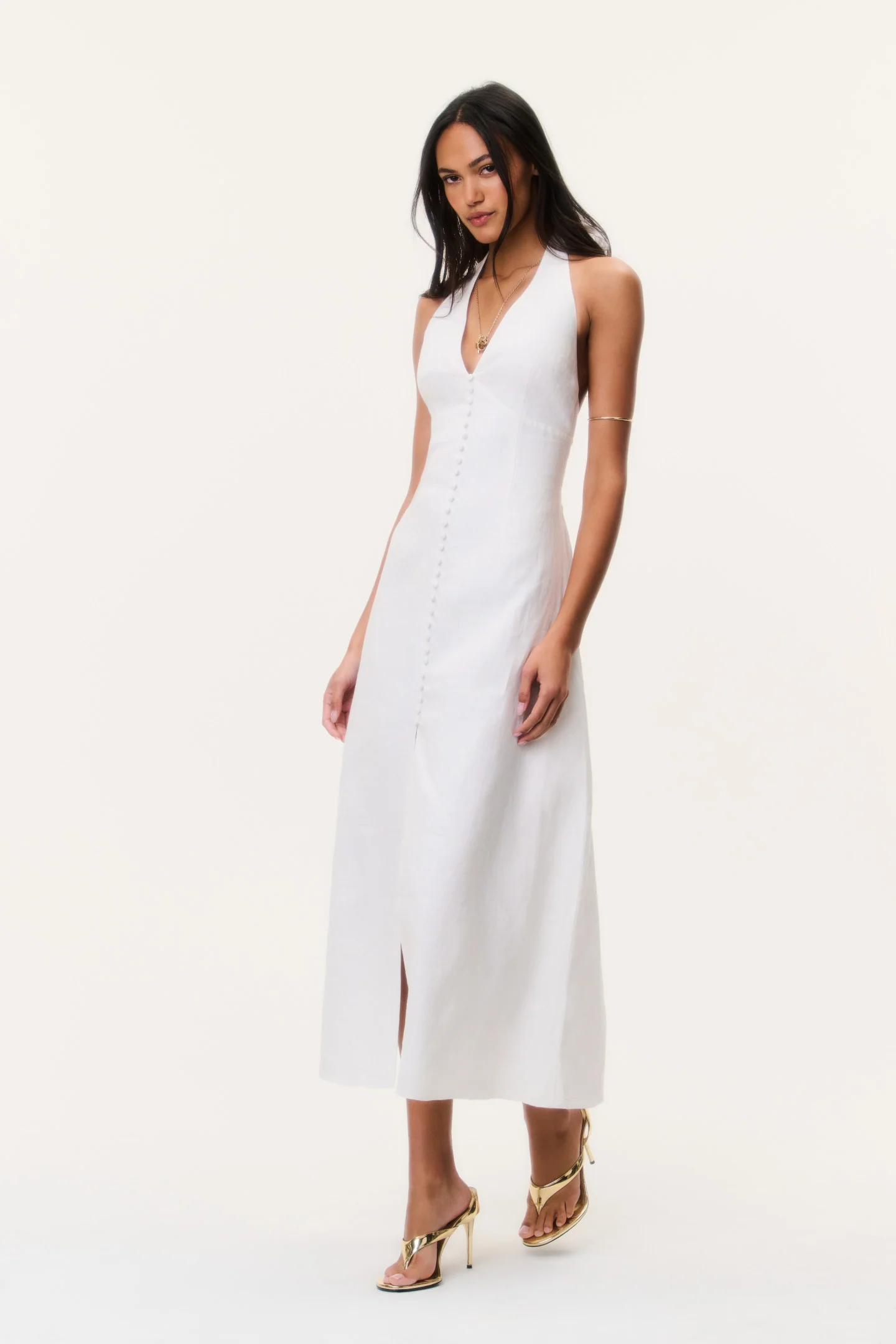Lovis Linen Halter Maxi Dress