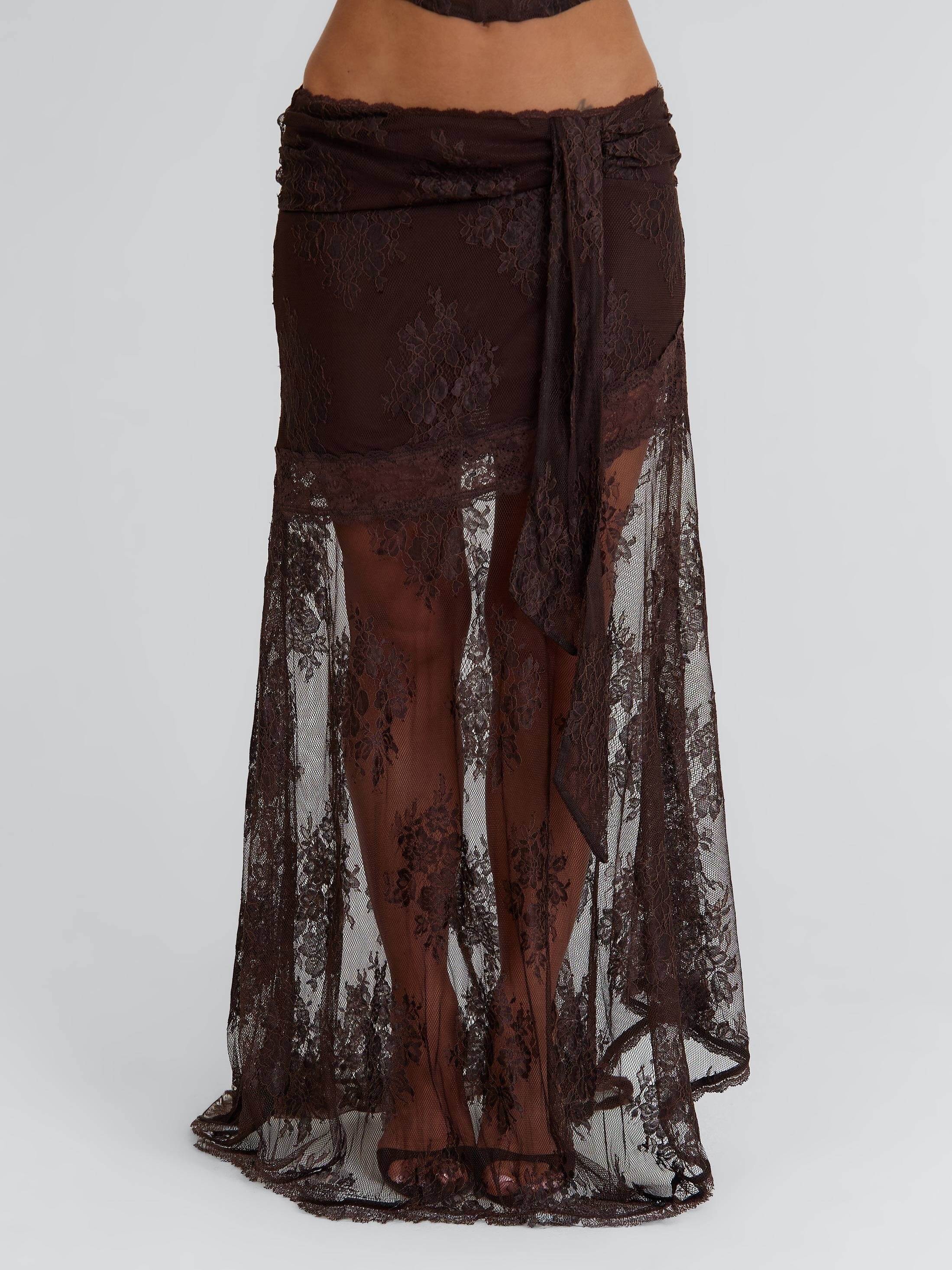 DEBBIE MAXI SKIRT CHOCOLATE
