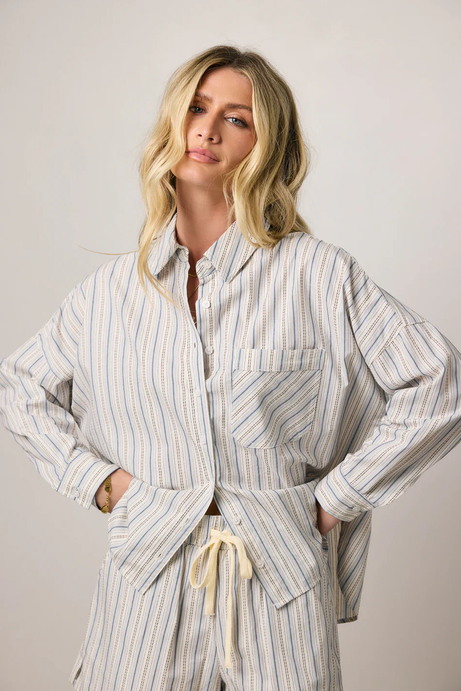 Tommy Striped Button Up