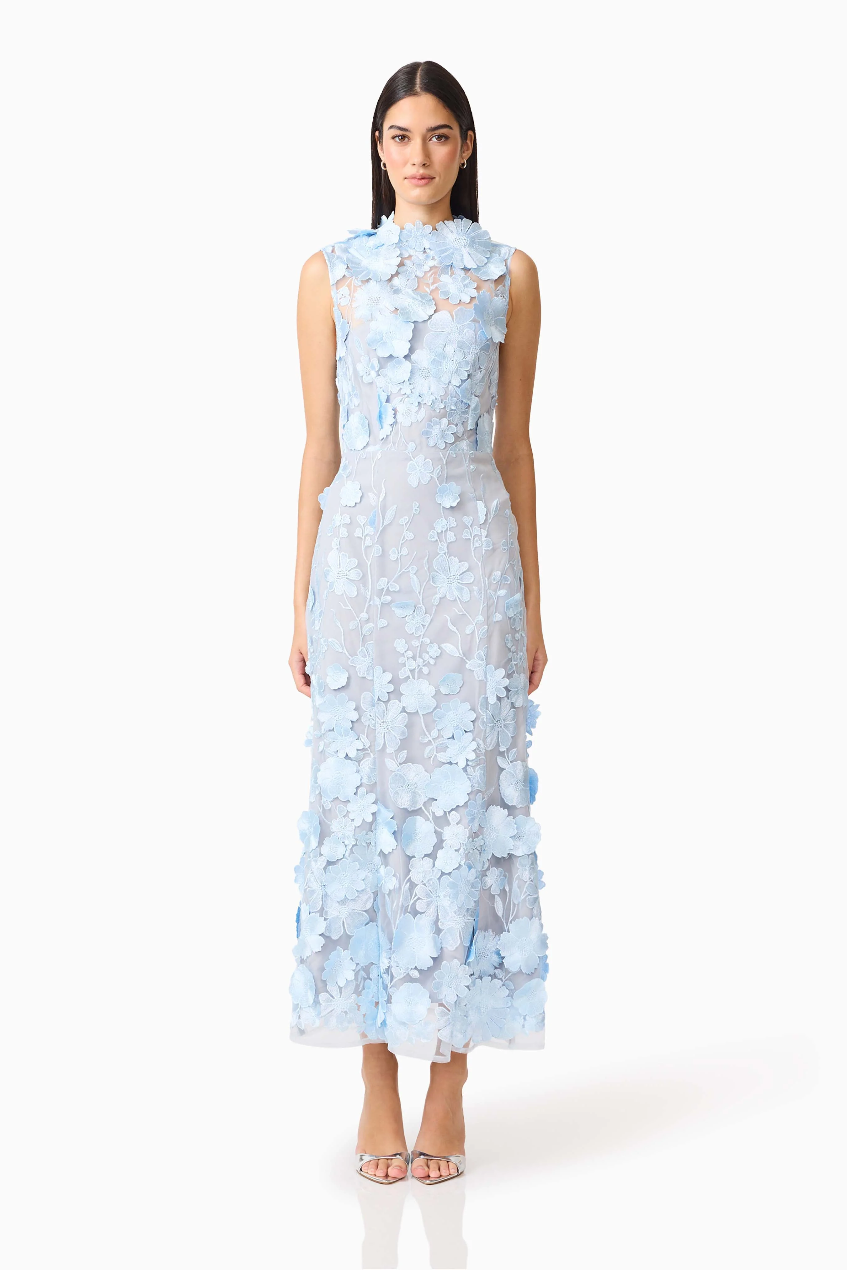 Selene Cocktail Midi Dress Blue