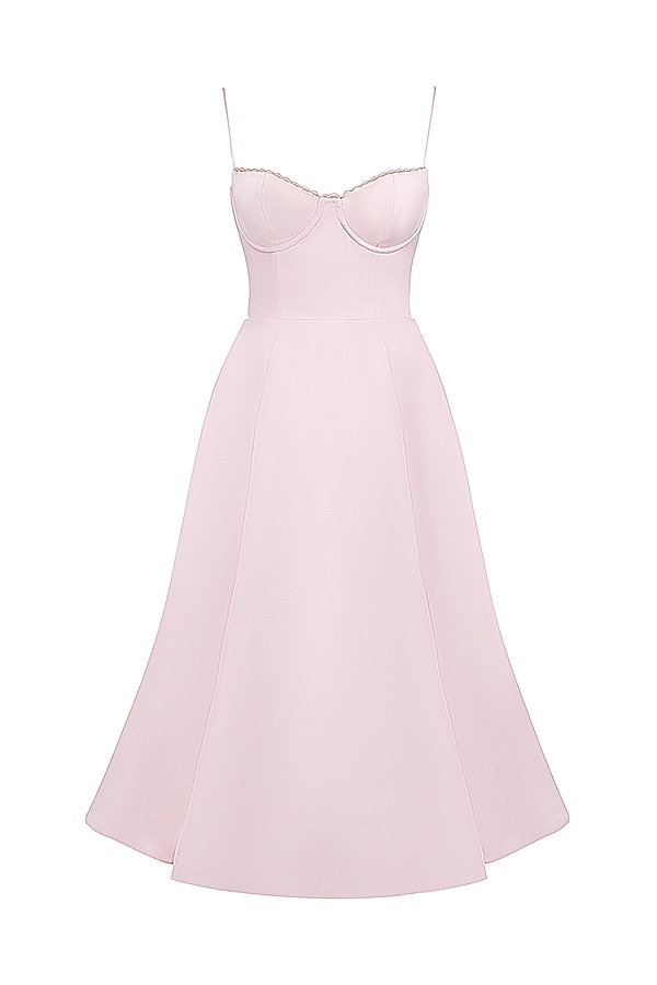ballerina pink midi dress