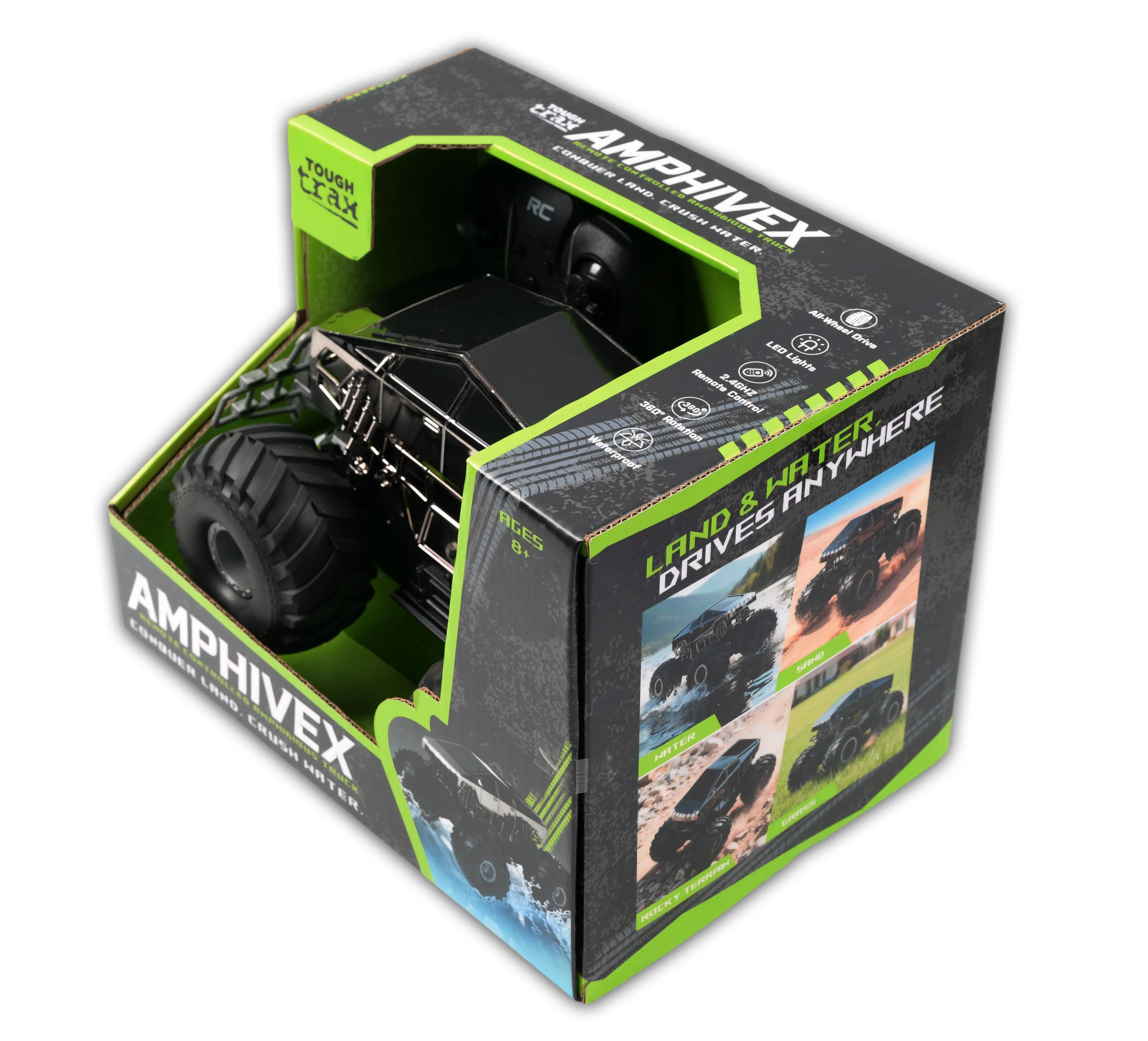 Amphivex: Amphibious Remote Control Car – Land & Water RC Stunt Truck