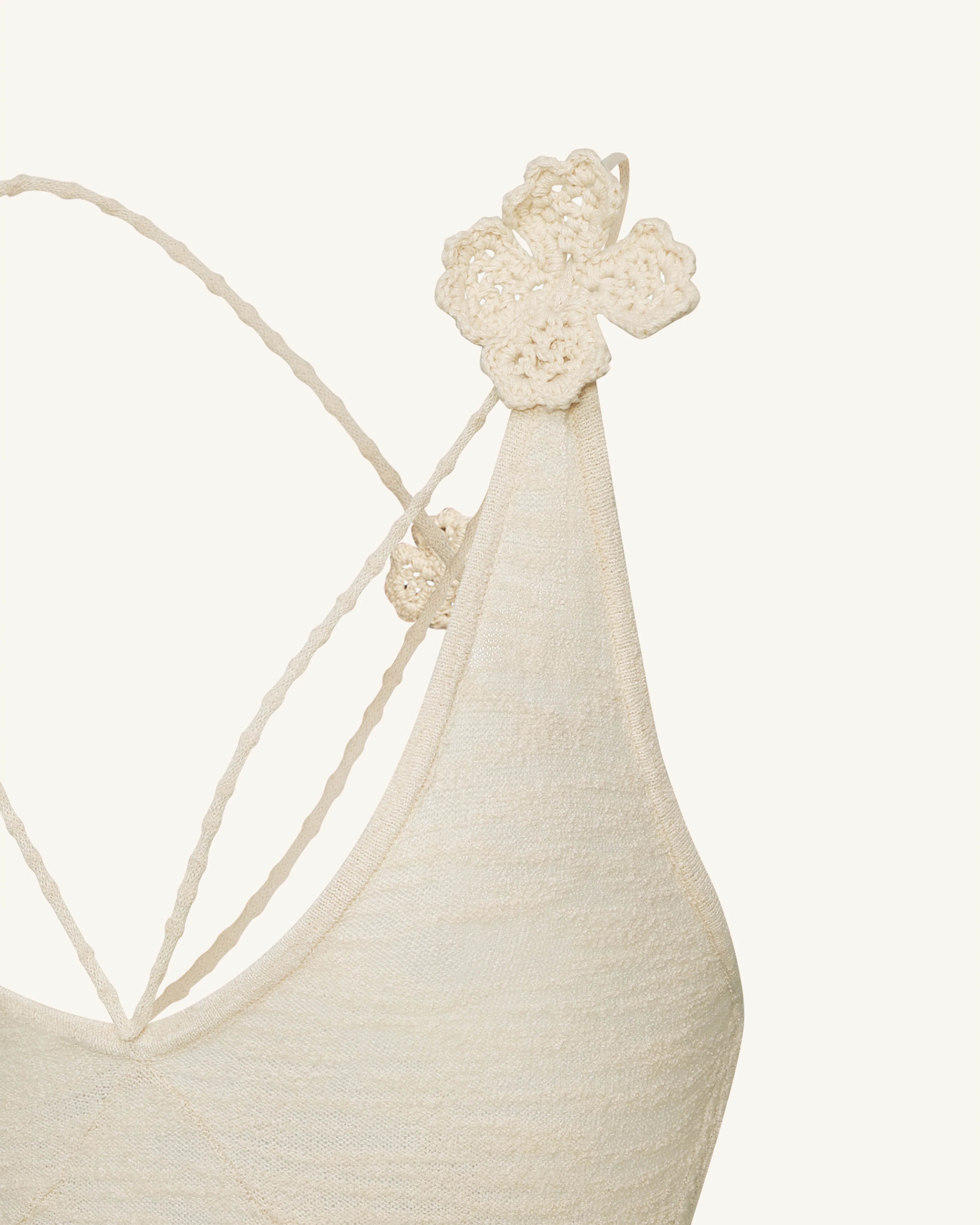 Textured Knit Halter Maxi Dress - Cream - FASHION NOB