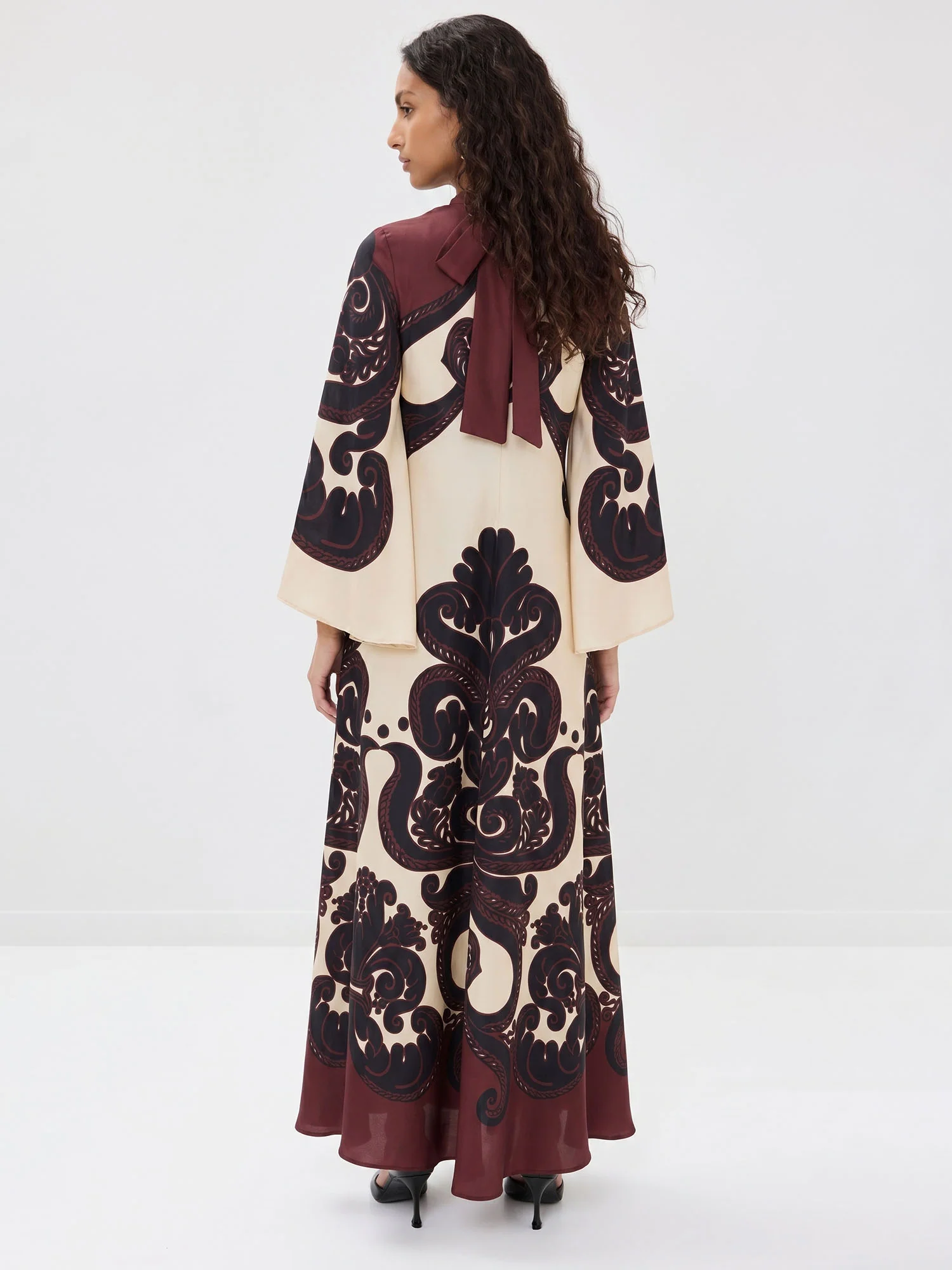 Dramatic Pattern Maxi Dress