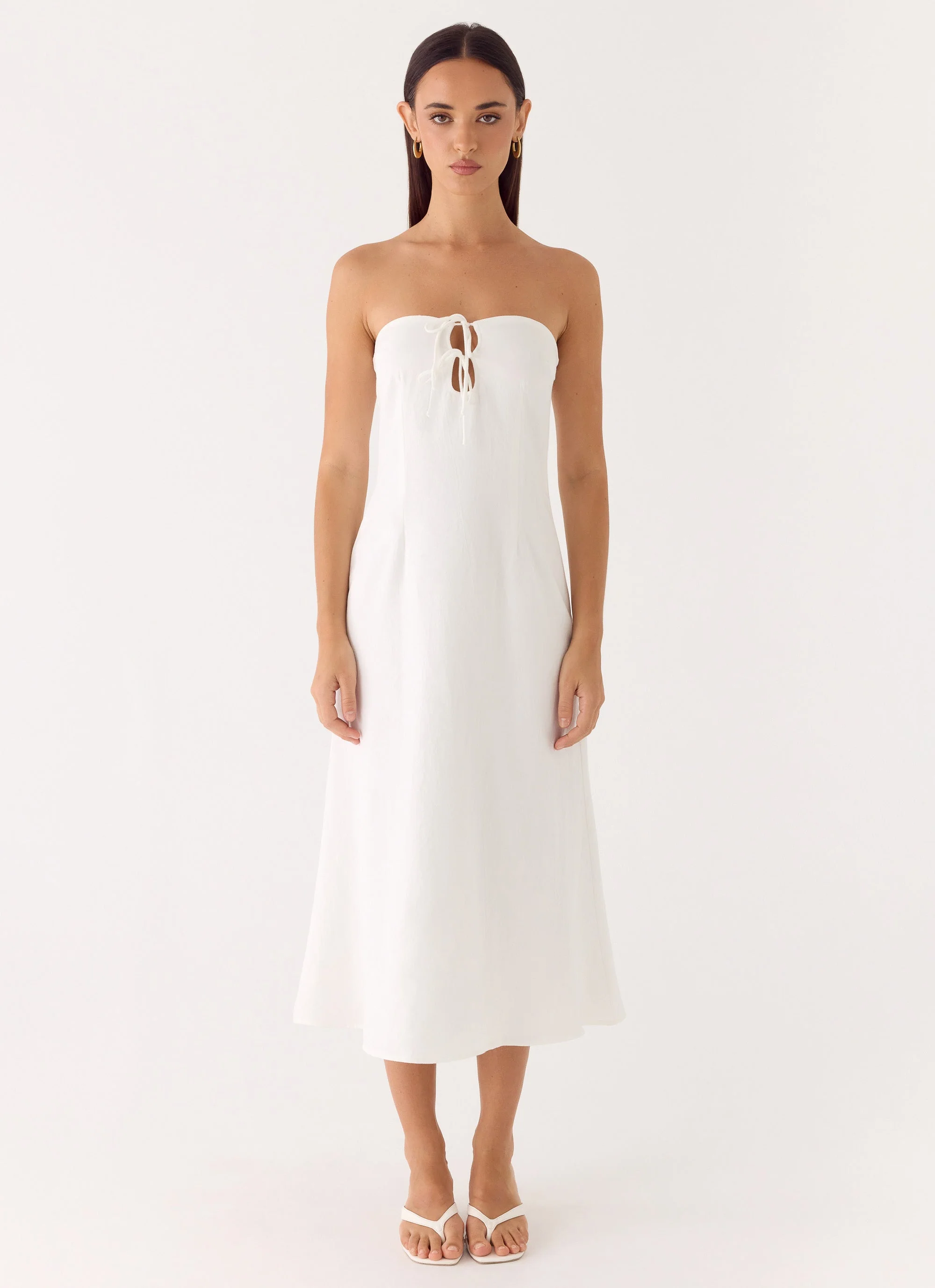 Sun Searching Midi Dress - White