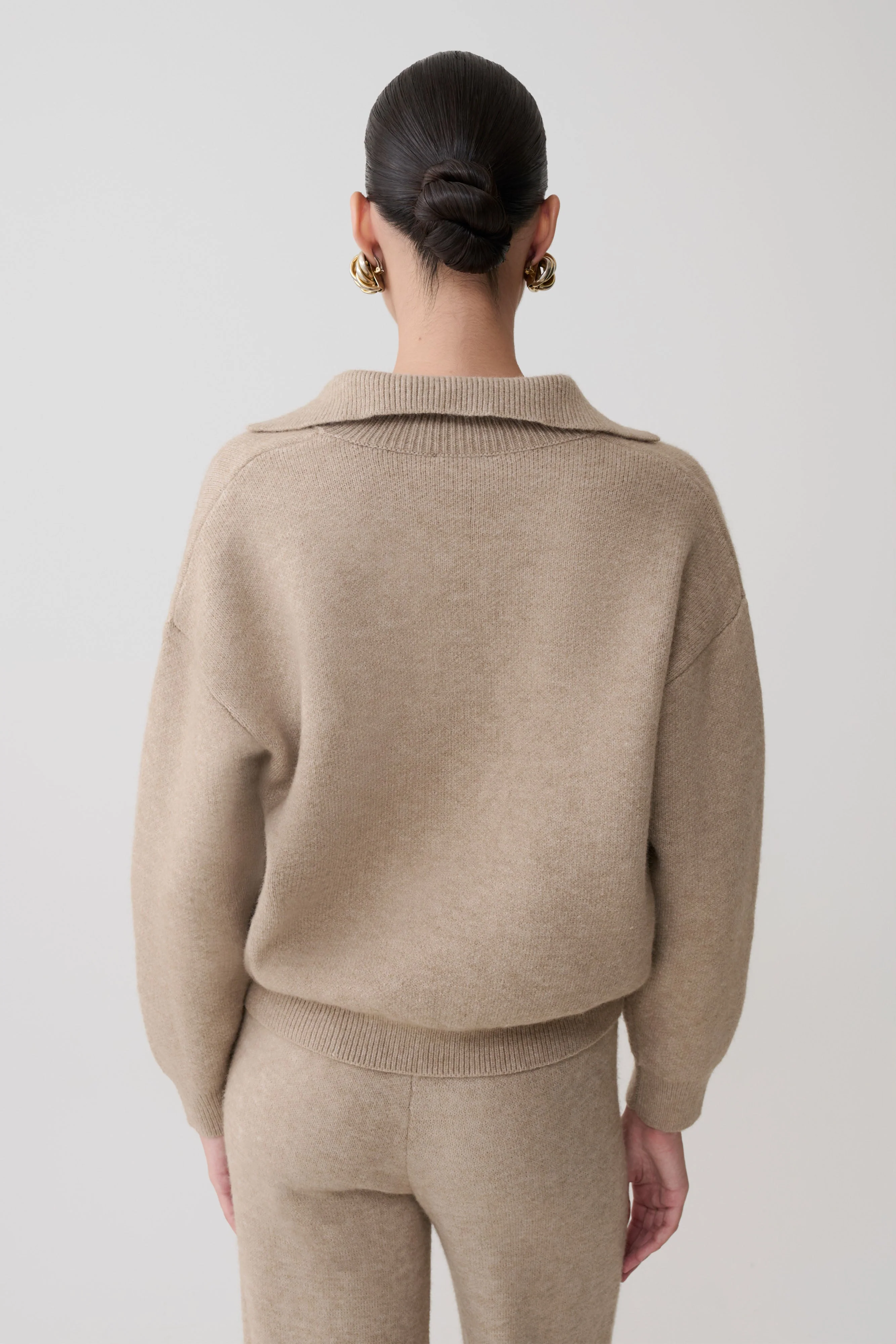 Luca Knit Jumper - Beige Marle