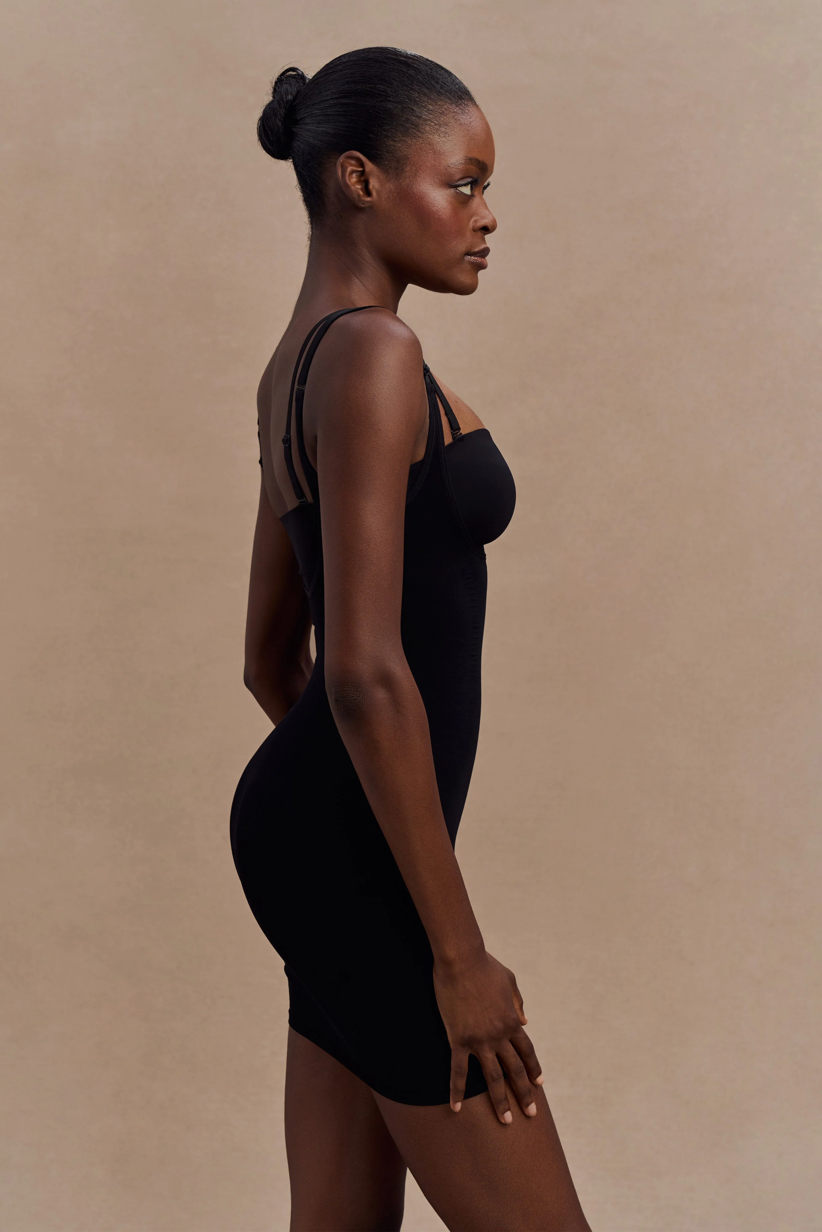 Jocelyn Backless Shapewear Mini Dress - Black