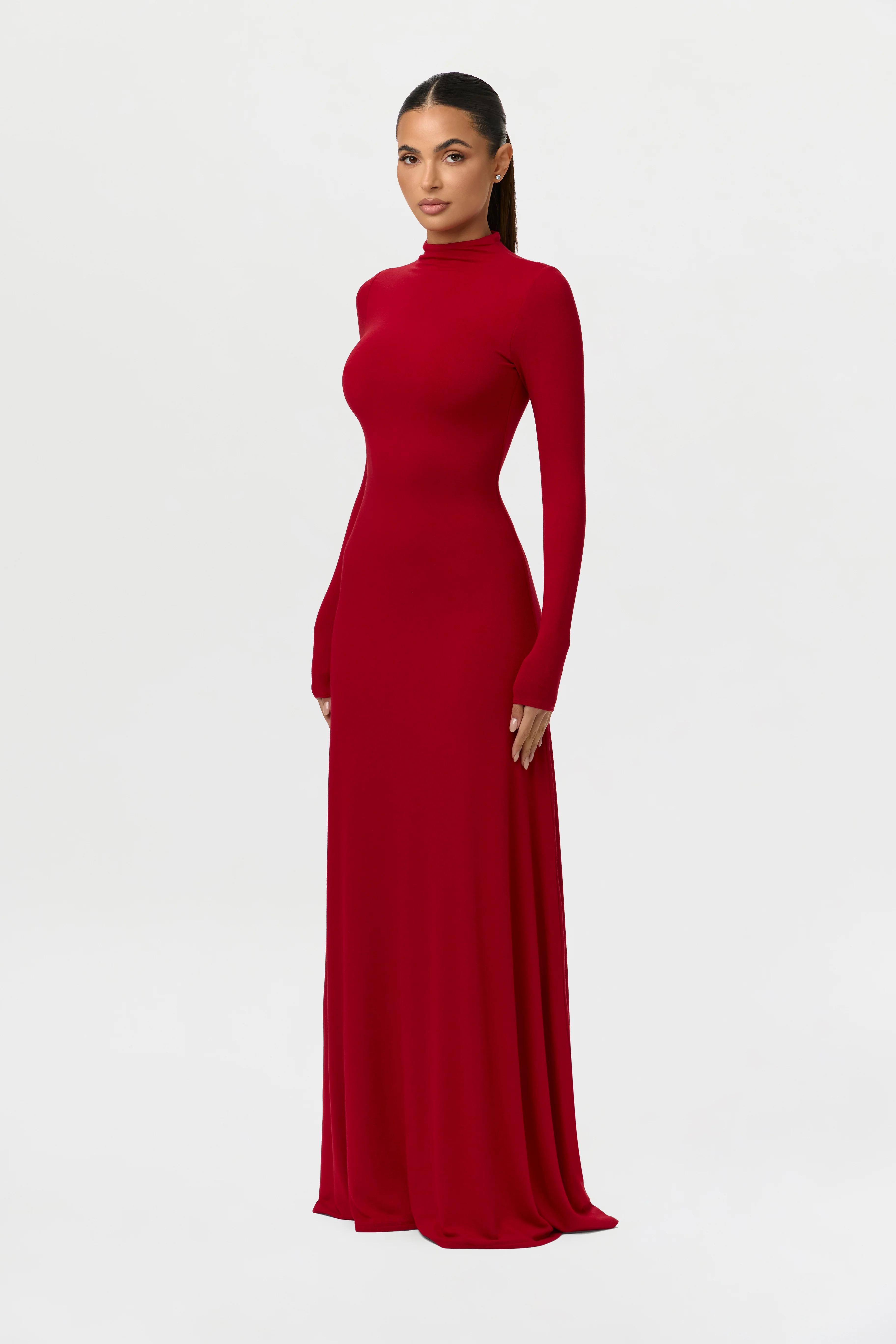 NW Mock Neck Maxi Dress